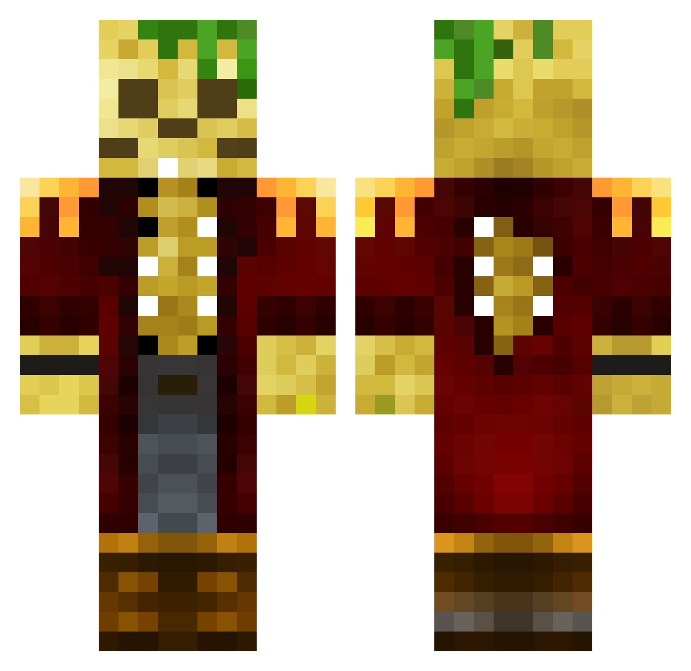 SoulCarnagee Minecraft skin, front and back view