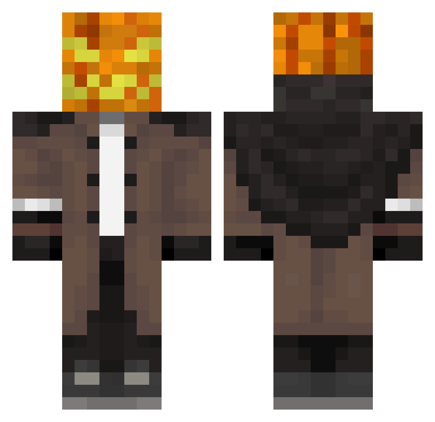 ItsNateCraft Minecraft skin, front and back view
