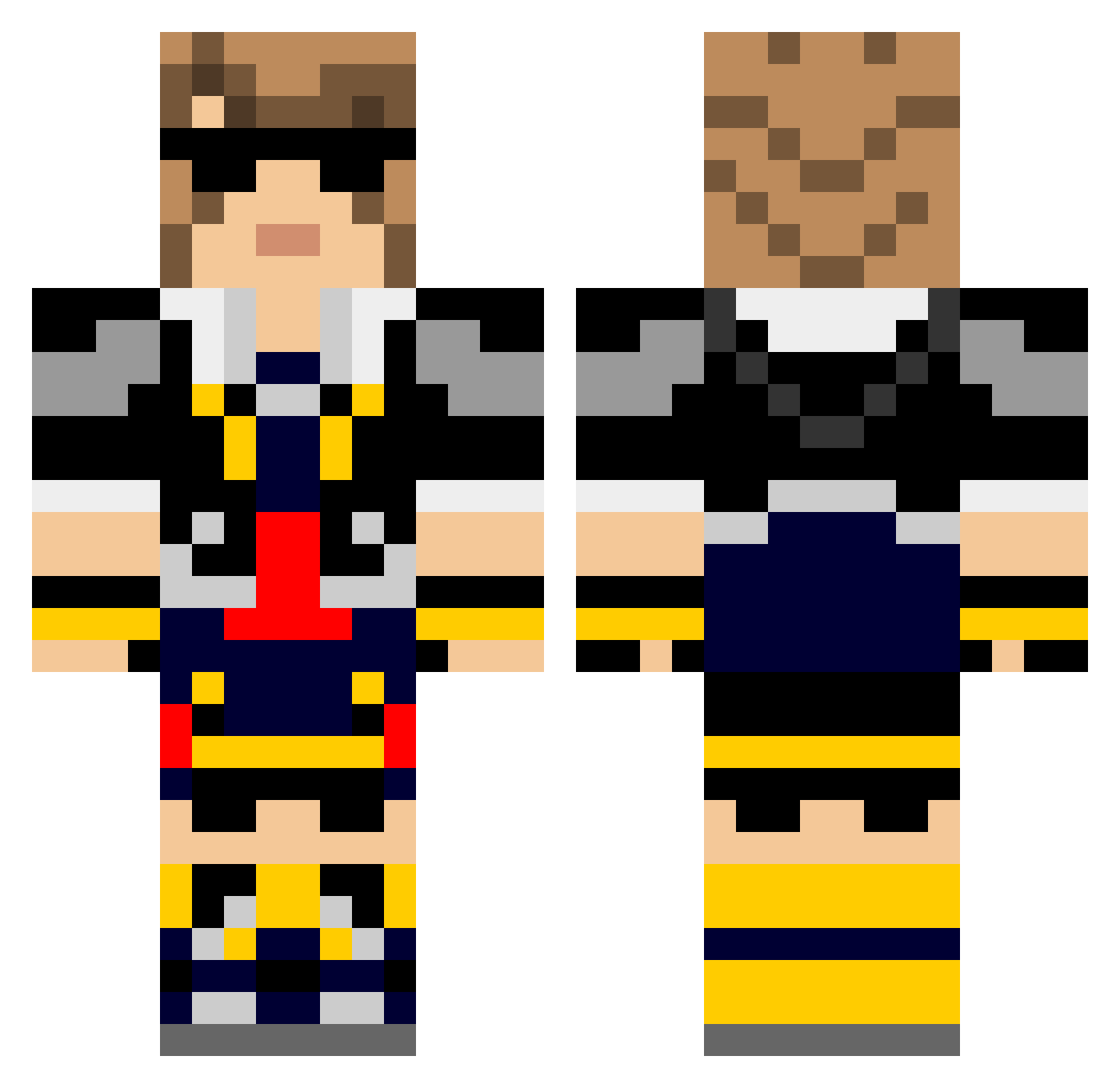 Tatsoki_ Minecraft skin, front and back view