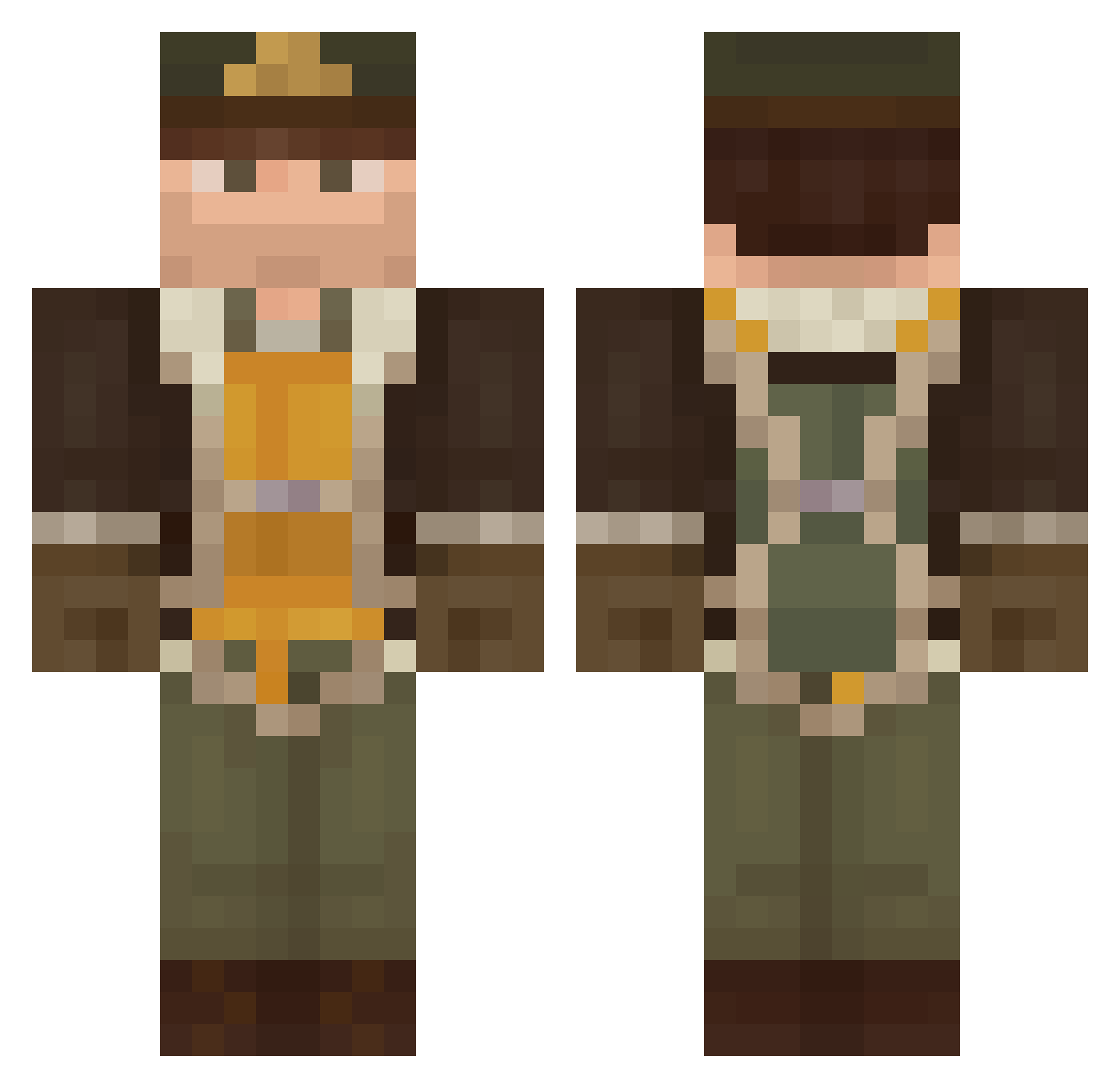 PavePatrick Minecraft skin, front and back view