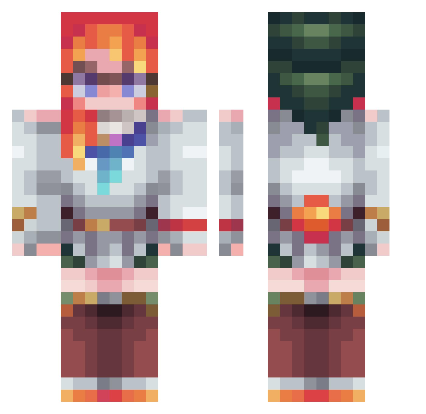 MinecraftJax3256 Minecraft skin, front and back view