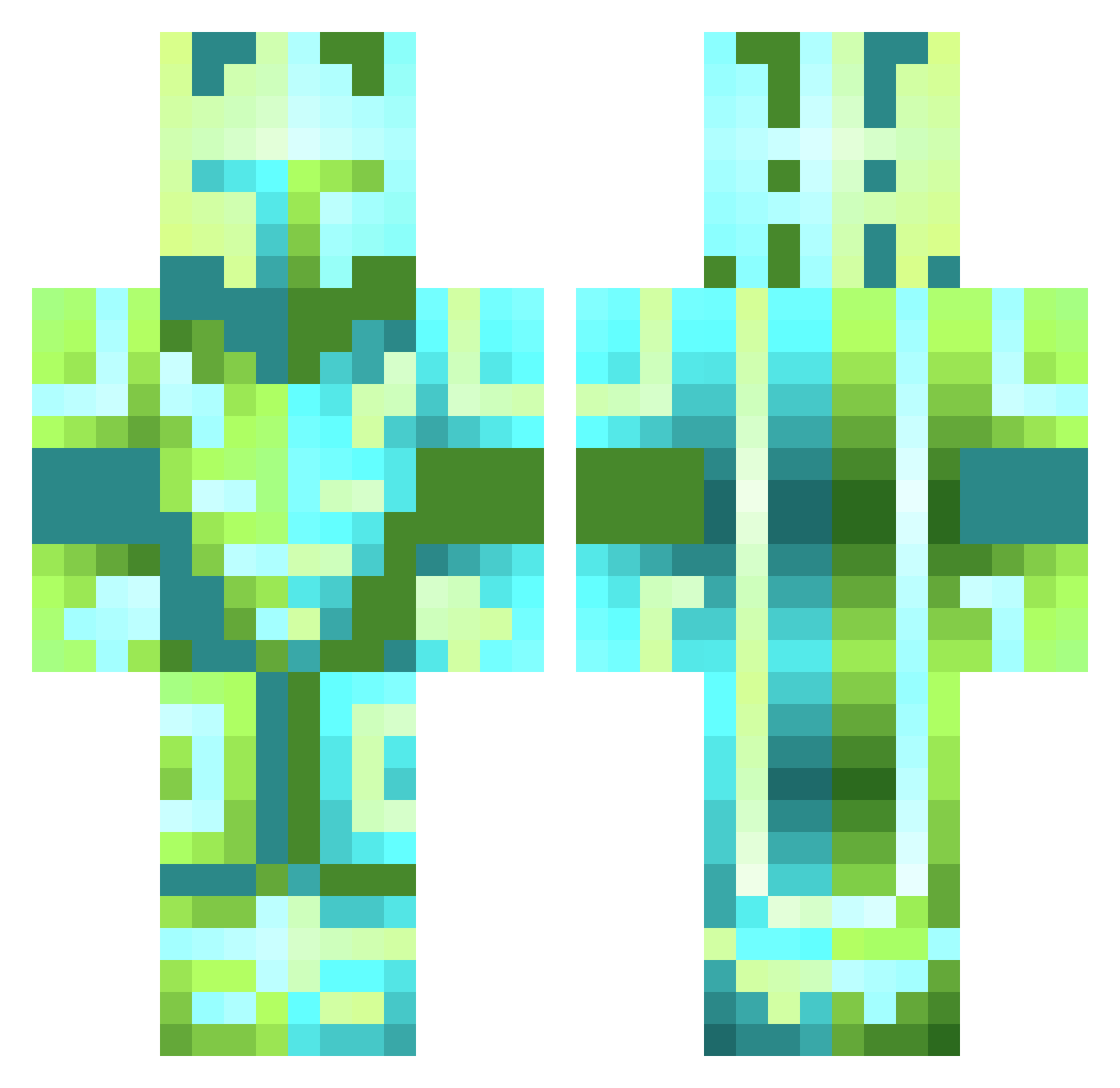 Matyc13 Minecraft skin, front and back view