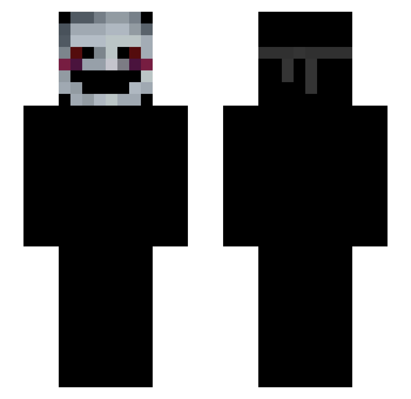 Reinheit Minecraft skin, front and back view