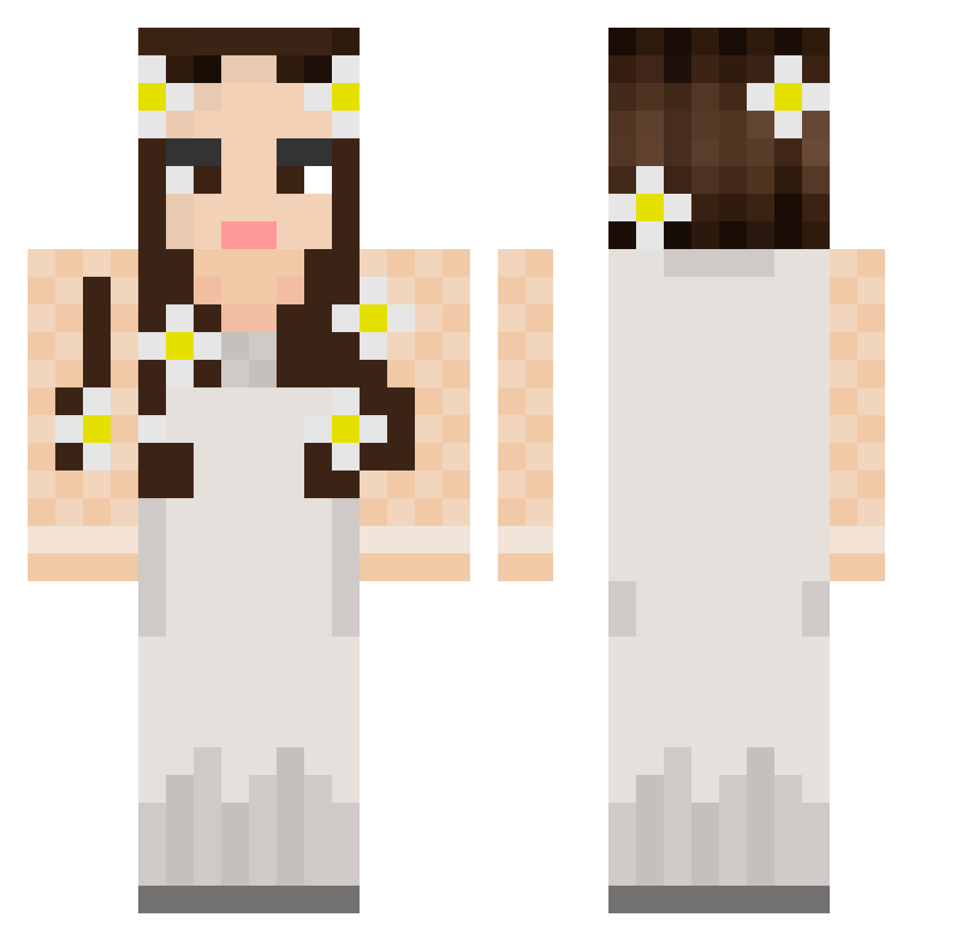 _ultraviolence Minecraft skin, front and back view