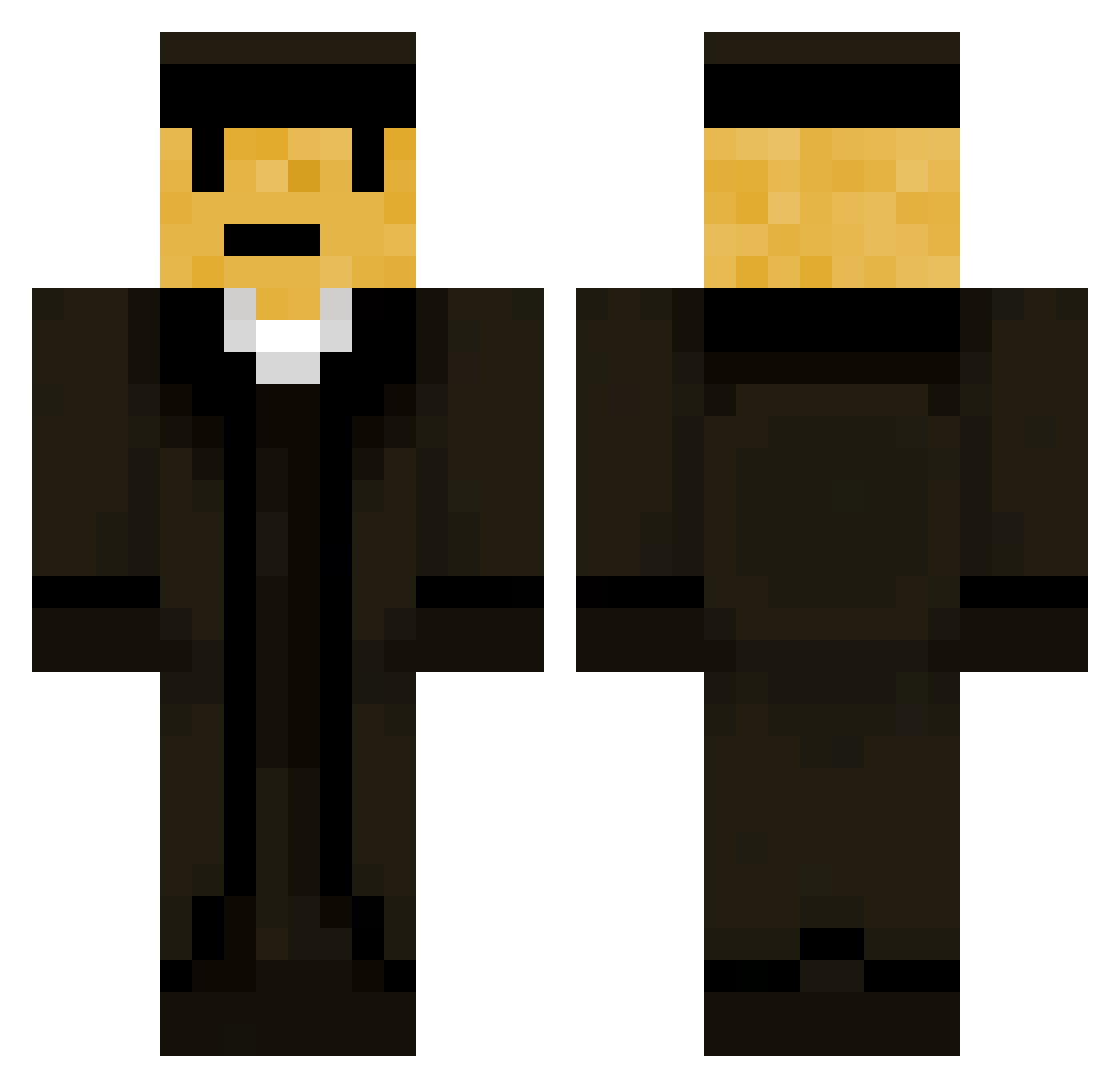 Doktor_Ziemniak Minecraft skin, front and back view