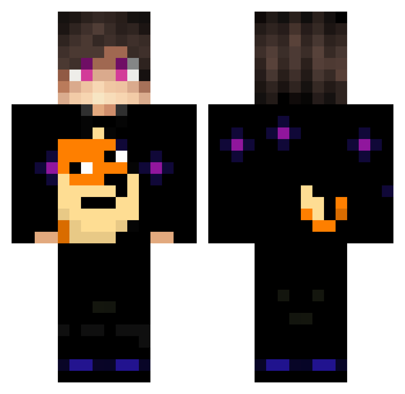 Babs Minecraft skin, front and back view