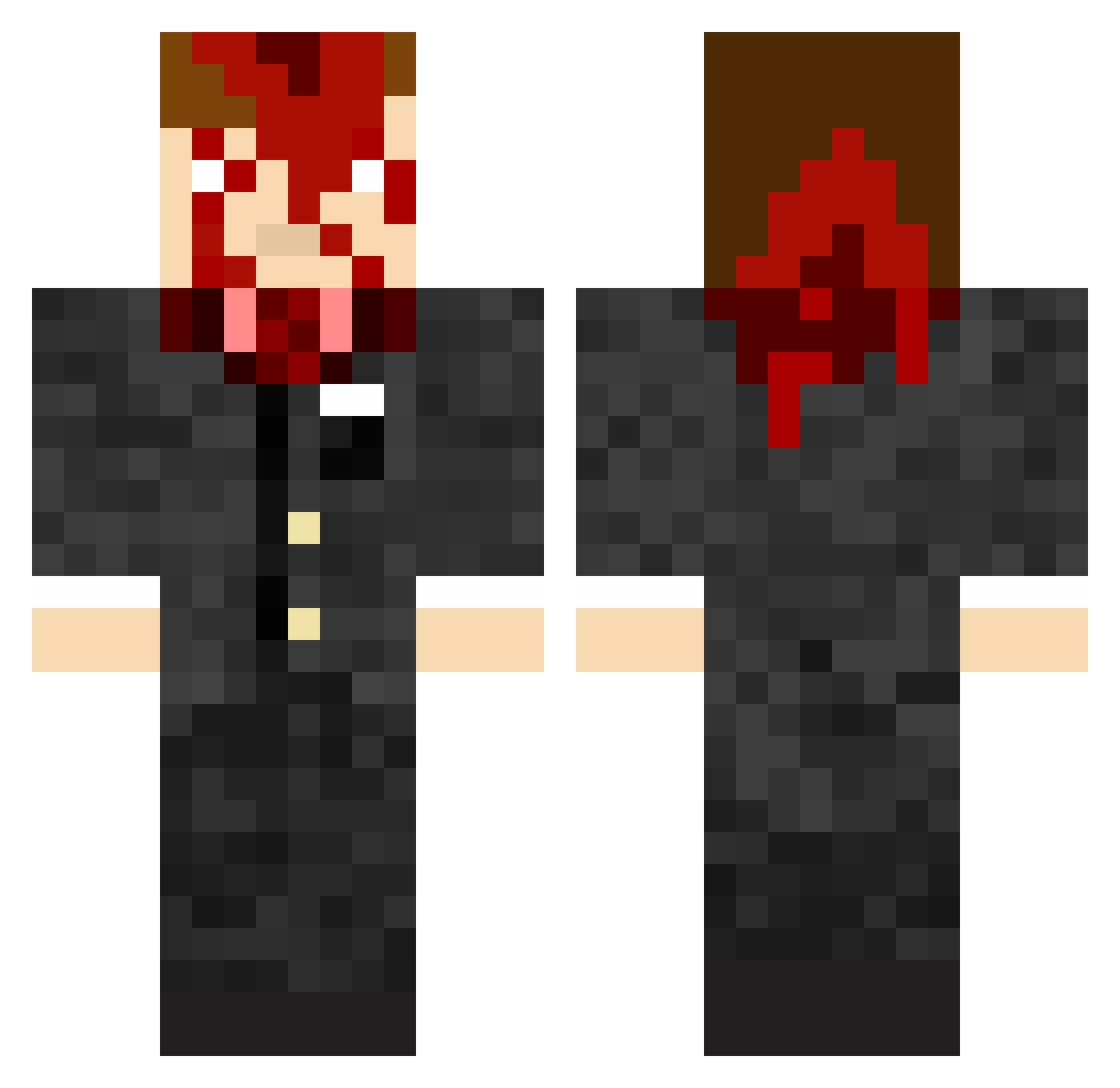 RocksRocks Minecraft skin, front and back view