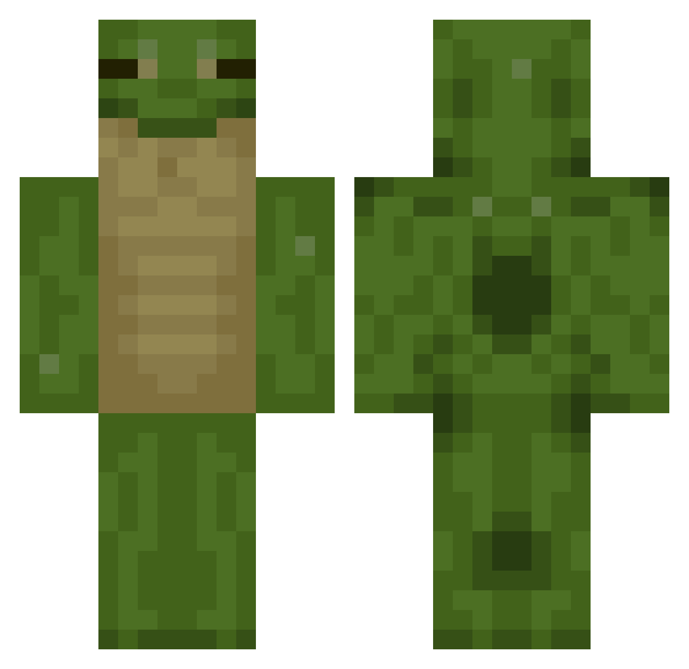 ooobay Minecraft skin, front and back view