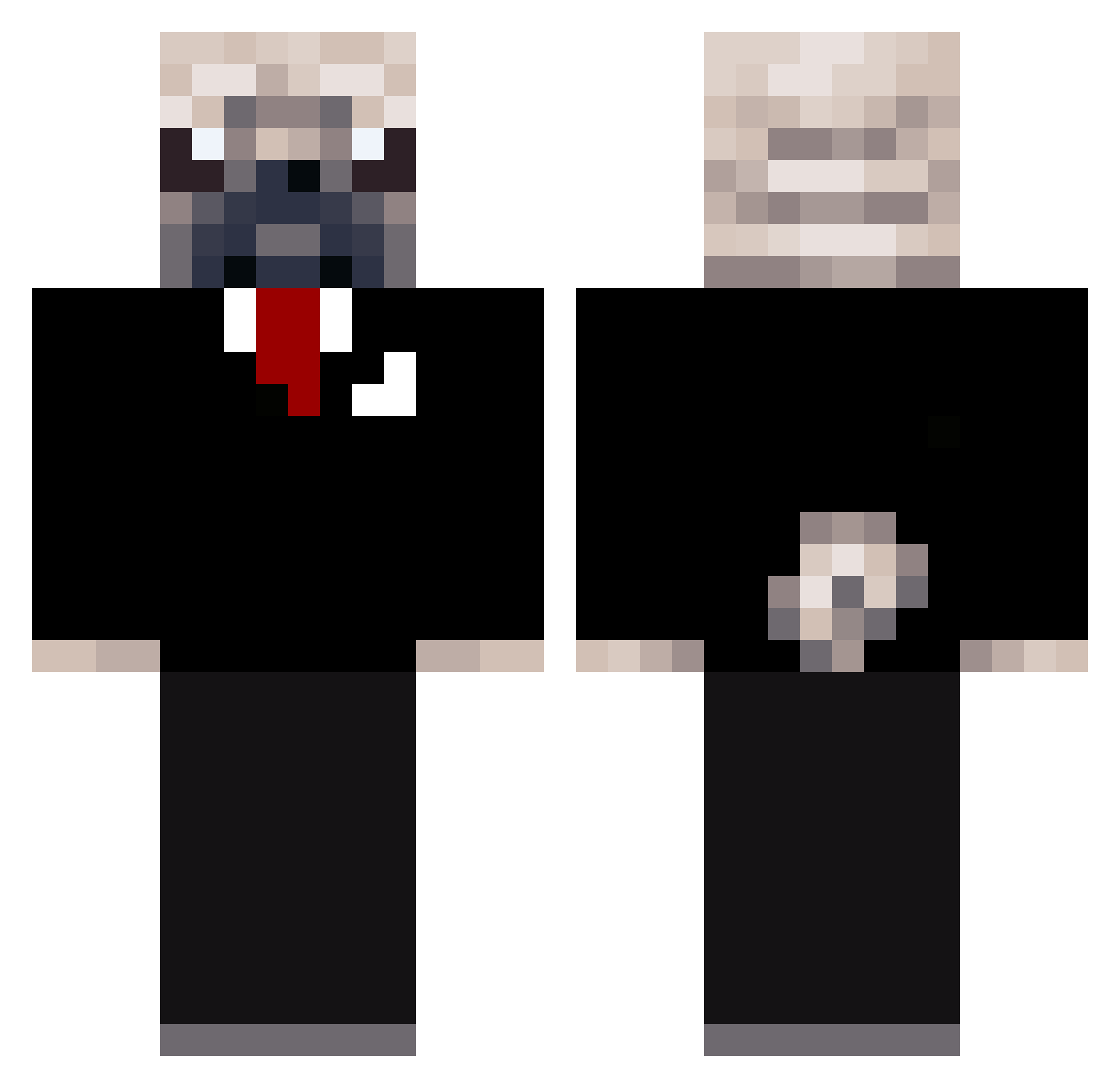 ladimal Minecraft skin, front and back view