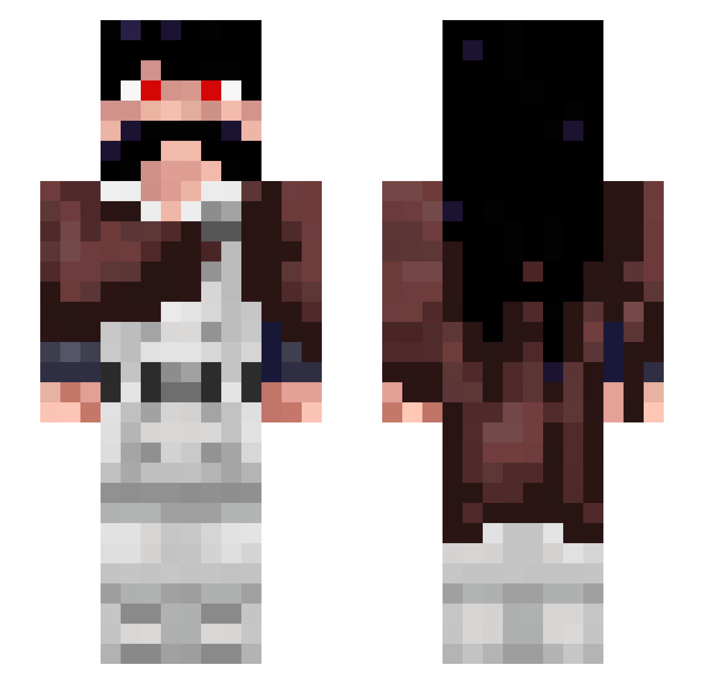 N0ES1S_ Minecraft skin, front and back view