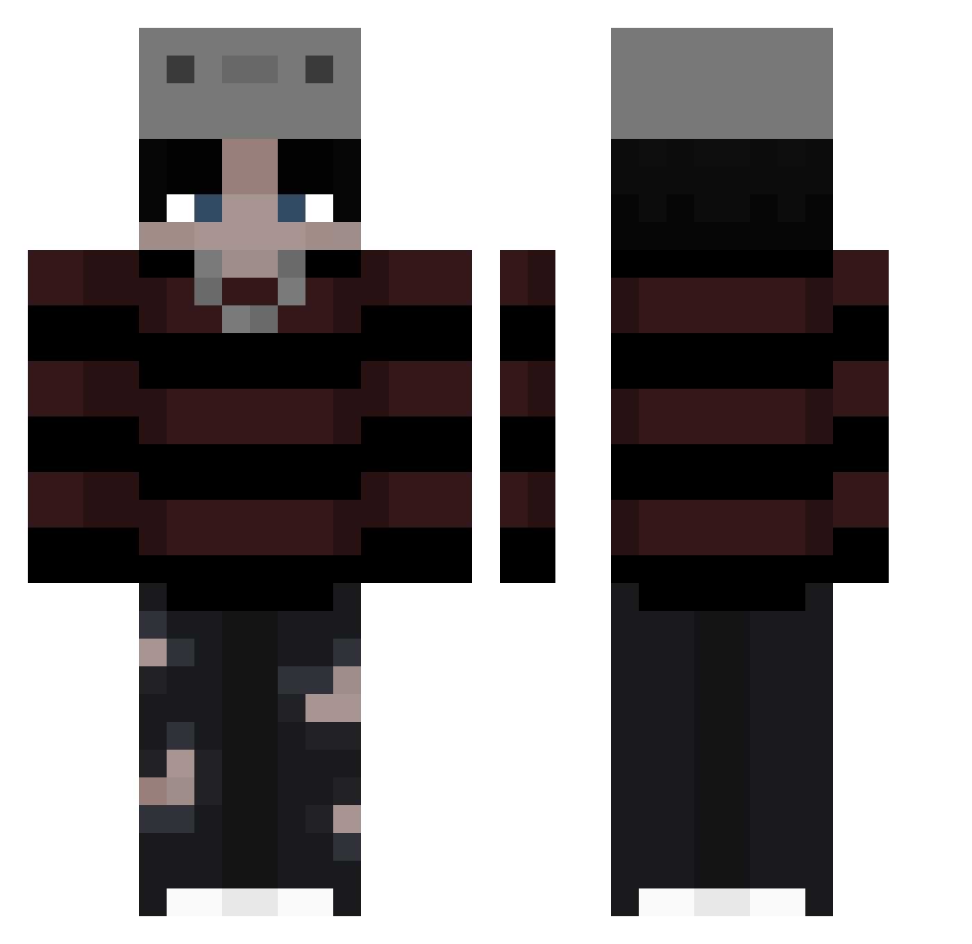 Sutechh Minecraft skin, front and back view