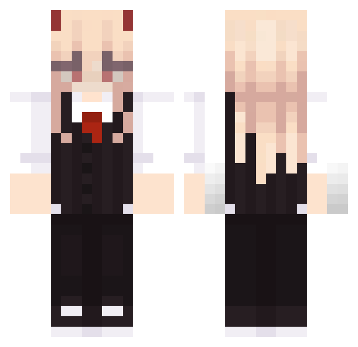 H_BloodyAnthem Minecraft skin, front and back view