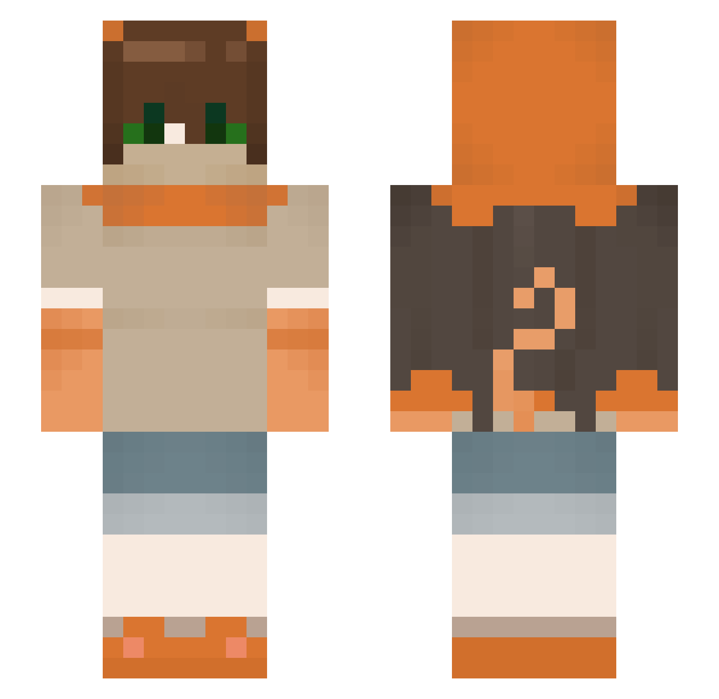 matejalg Minecraft skin, front and back view