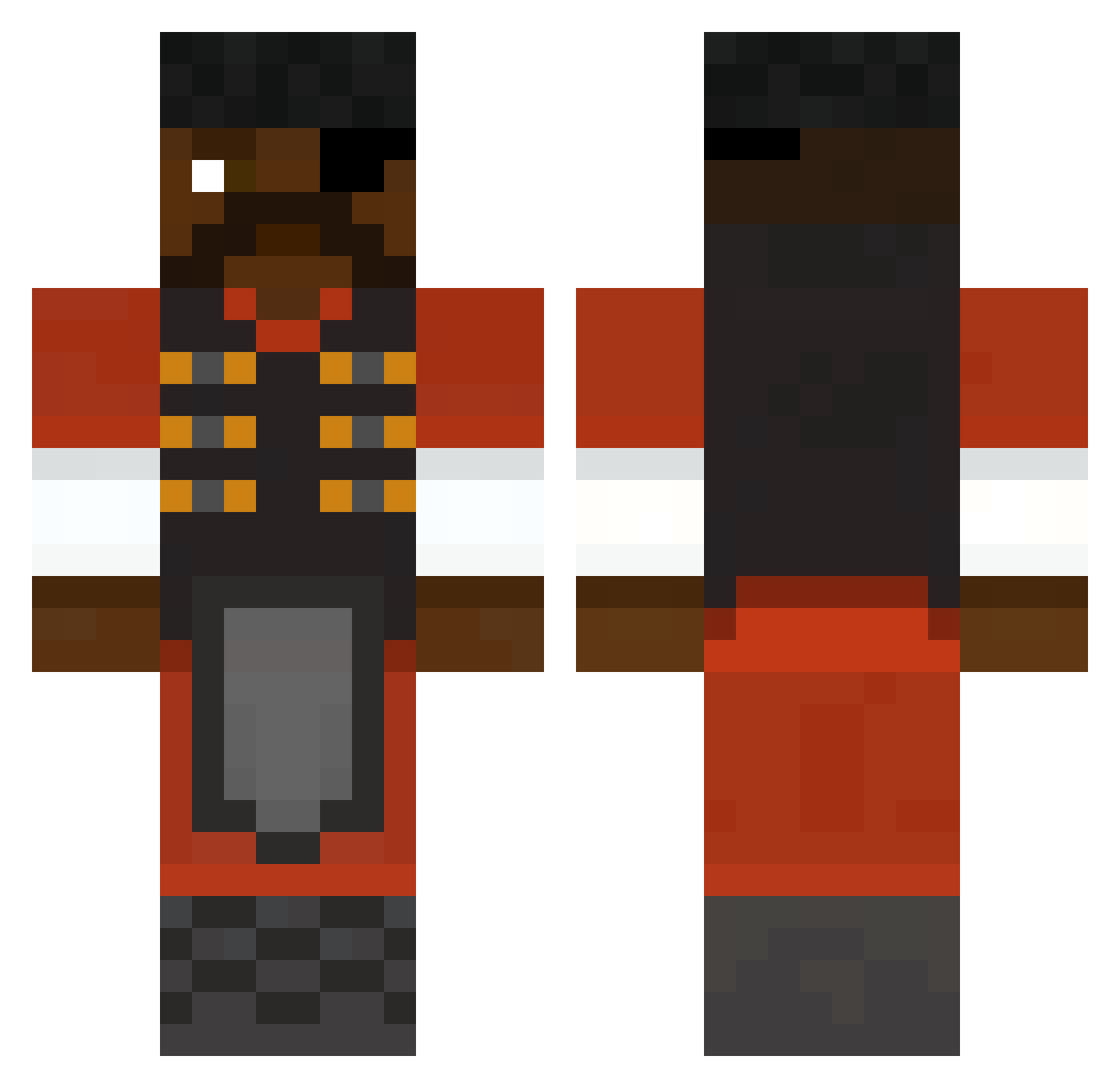 Shibako__ Minecraft skin, front and back view