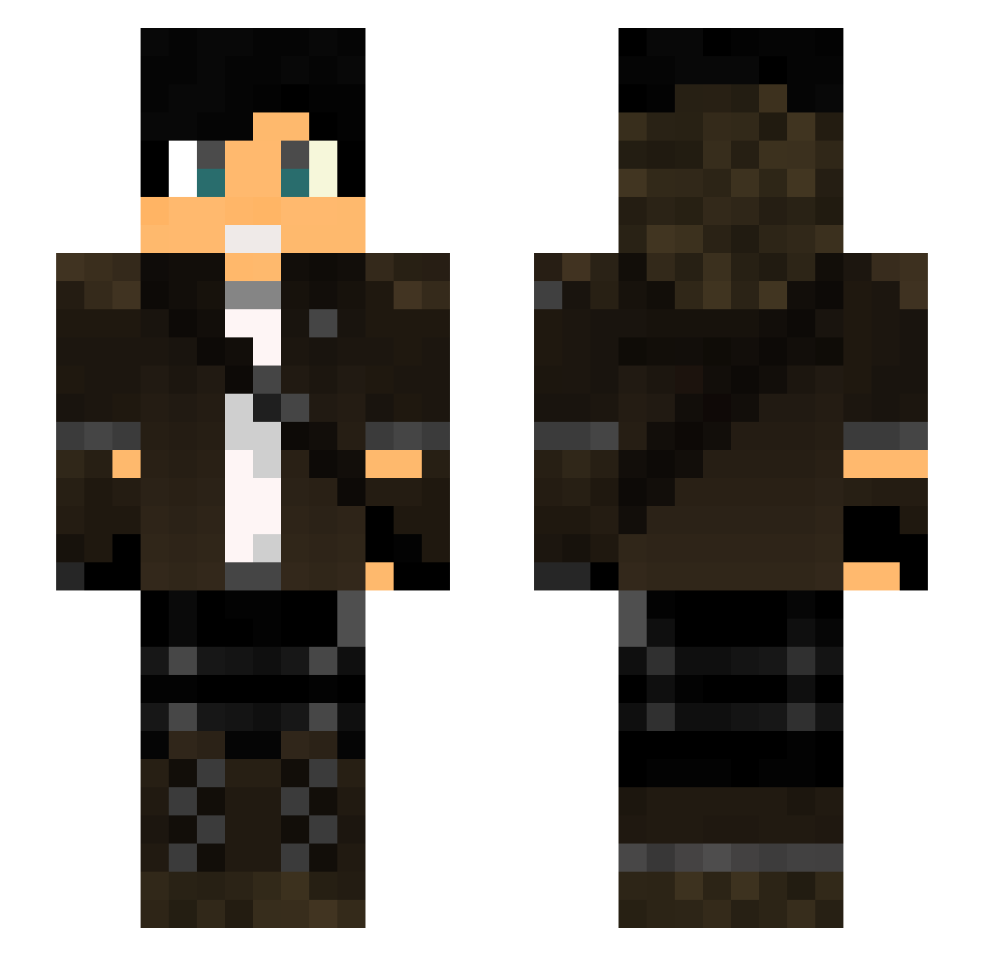 Arkay_Law Minecraft skin, front and back view