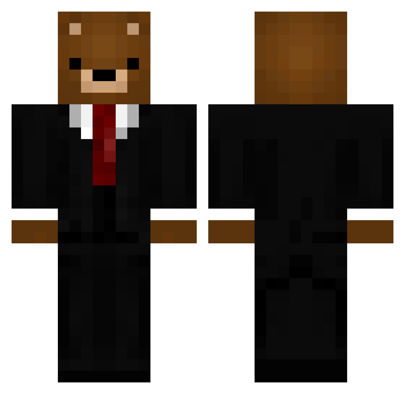 Rebellion Minecraft skin, front and back view