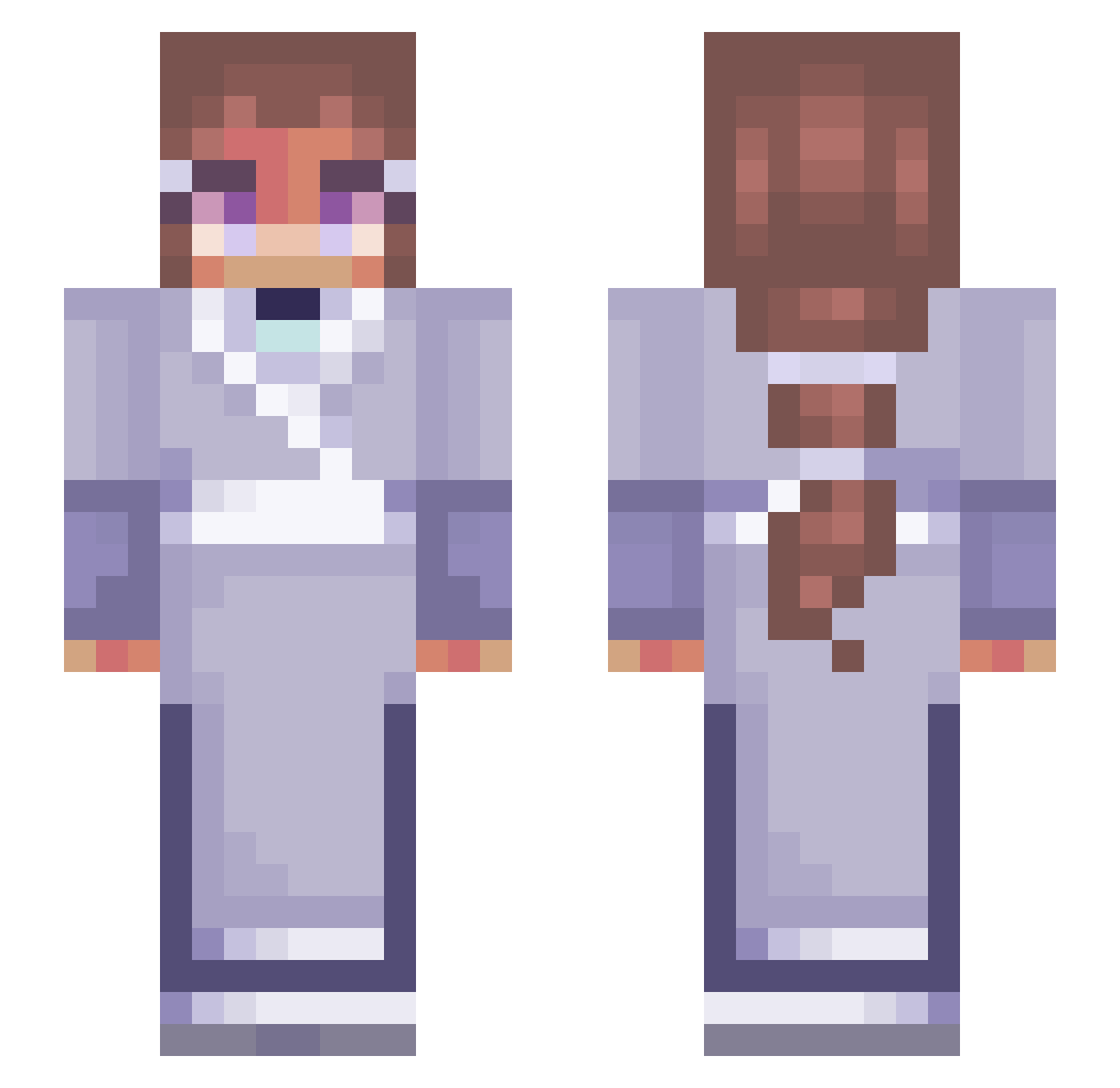 Riceknight8686 Minecraft skin, front and back view