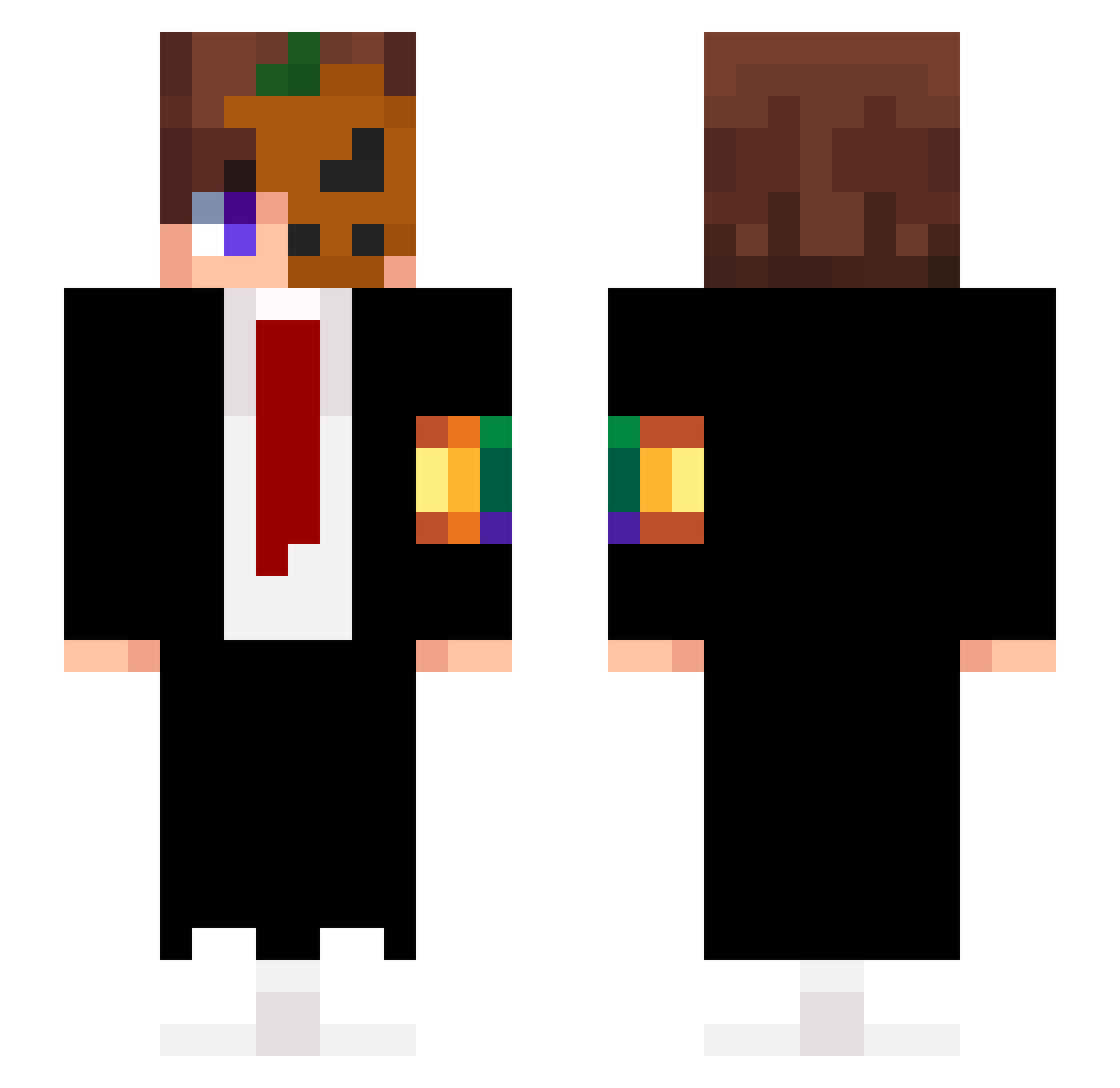 Dremaupau Minecraft skin, front and back view