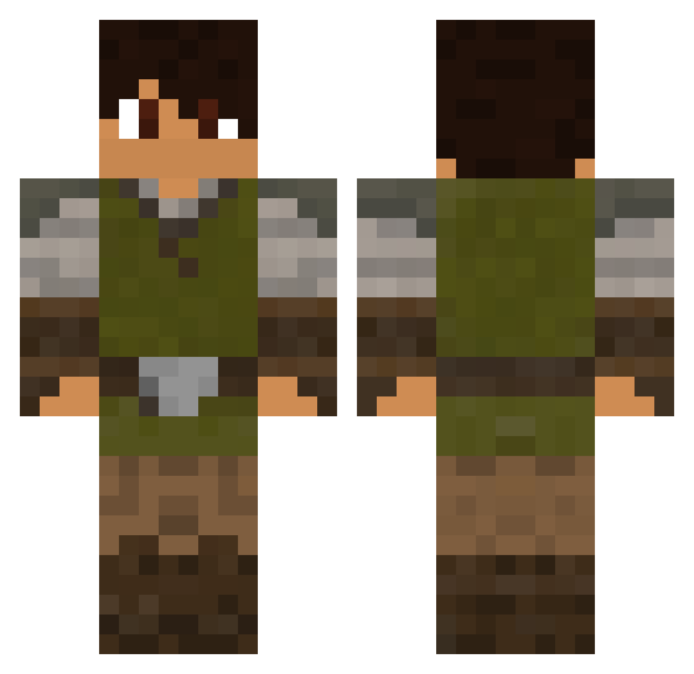 EnzoRodri Minecraft skin, front and back view