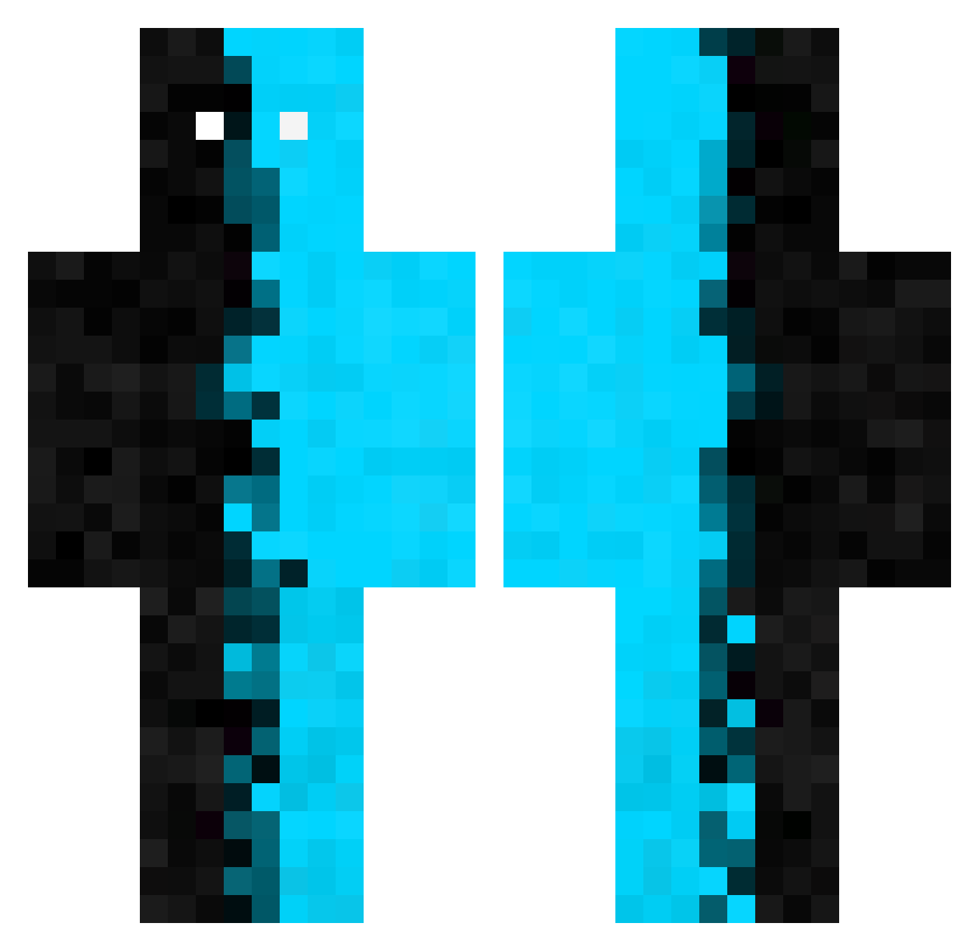EitanBordo Minecraft skin, front and back view