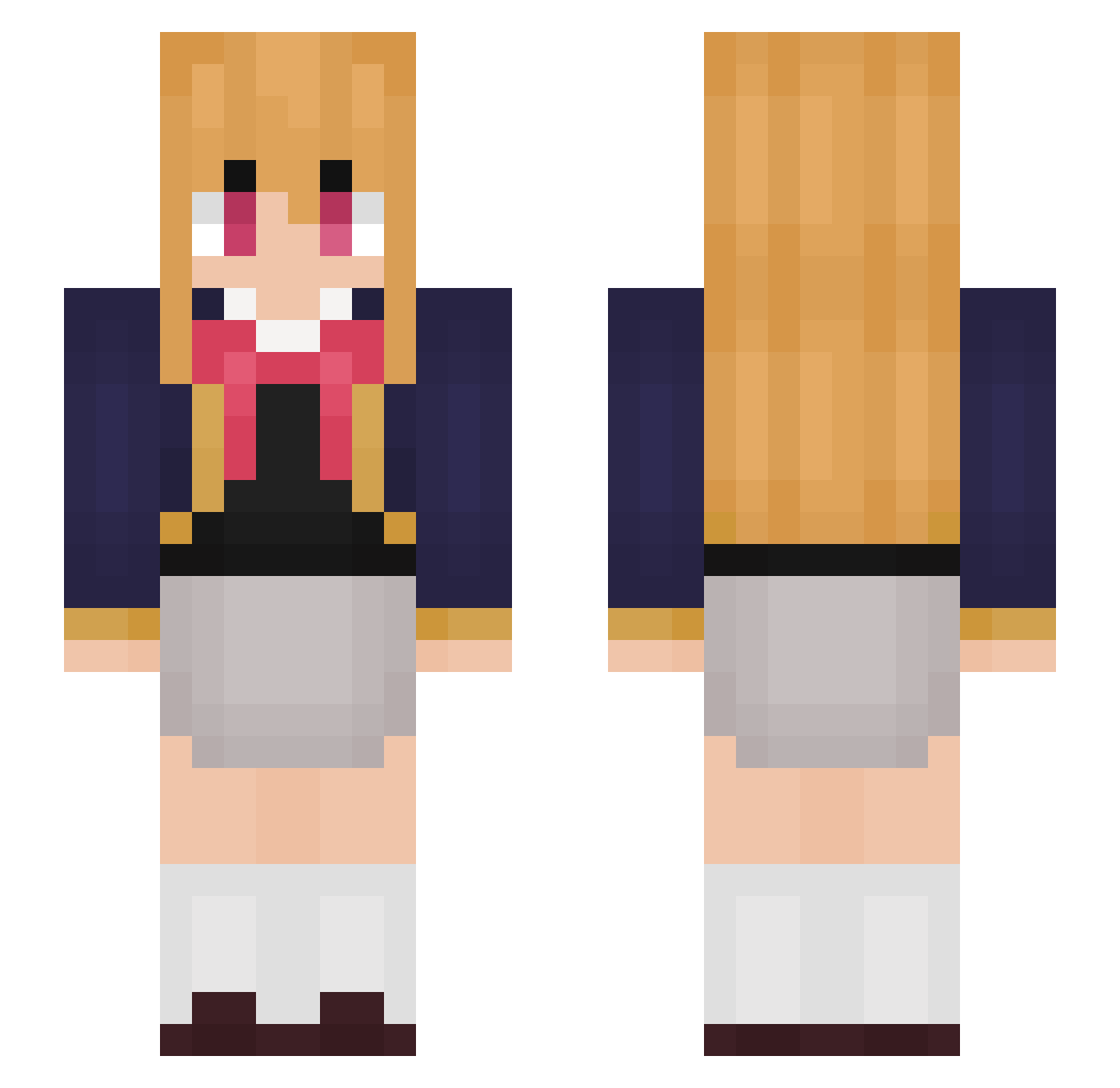 HALOGUY951208 Minecraft skin, front and back view