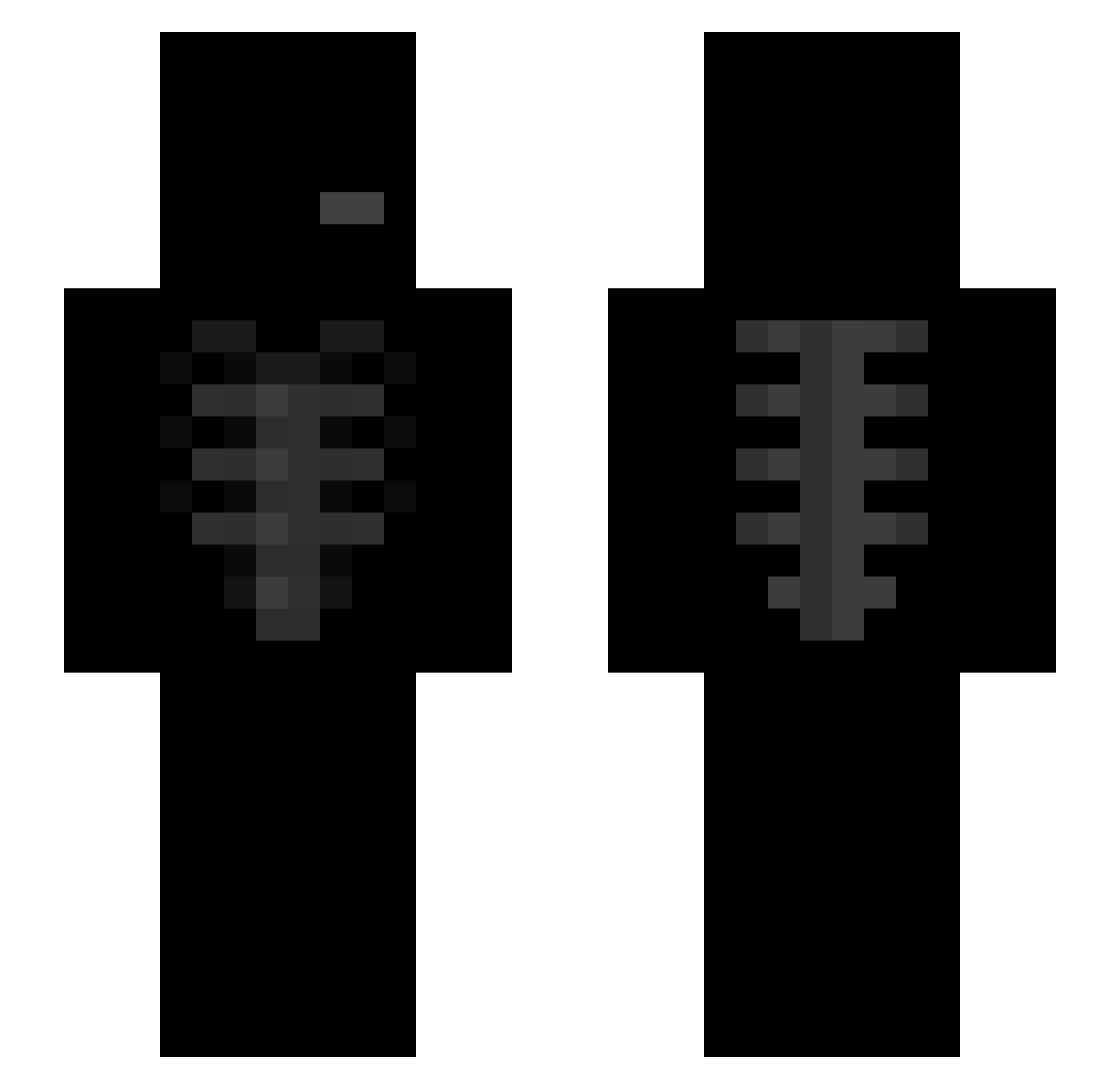 yrwn Minecraft skin, front and back view