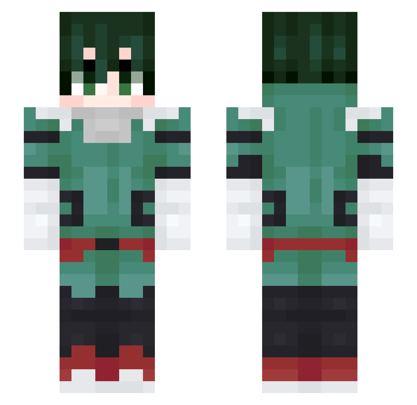 DocyDuckling Minecraft skin, front and back view