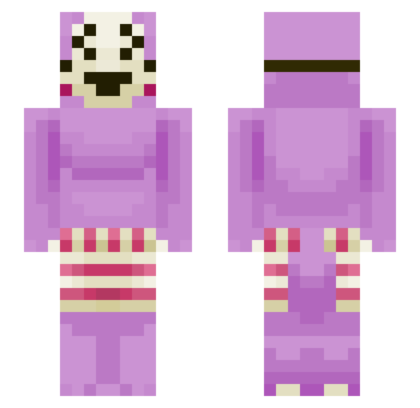 flyingsalsa Minecraft skin, front and back view
