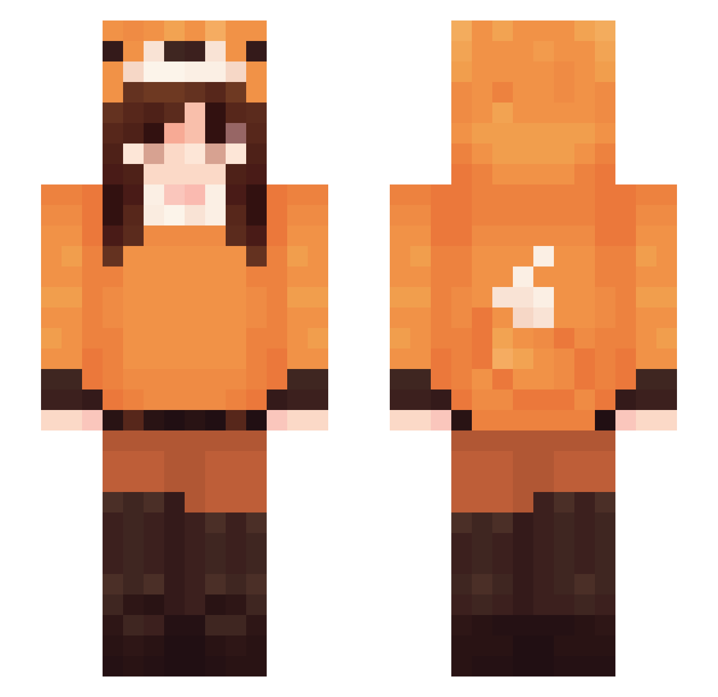 kairumbum Minecraft skin, front and back view