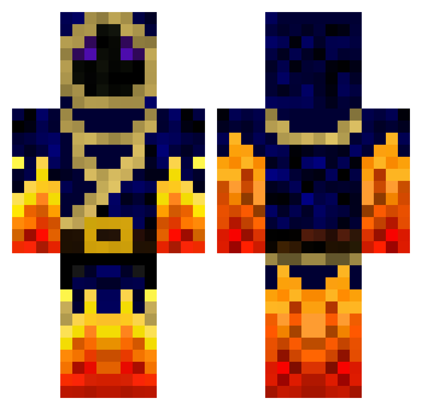 Daniel_D45 Minecraft skin, front and back view