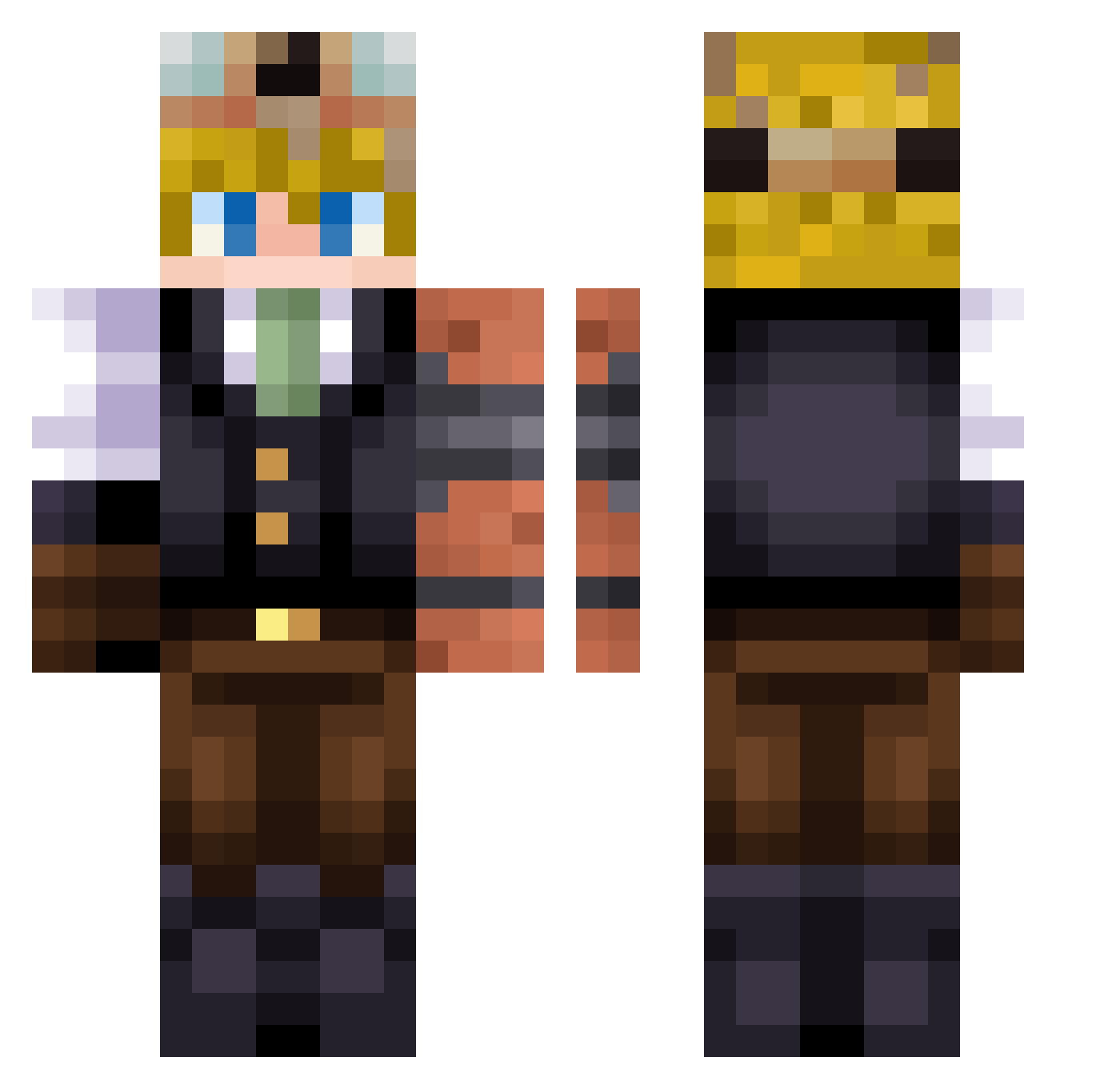 Spencer4988 Minecraft skin, front and back view