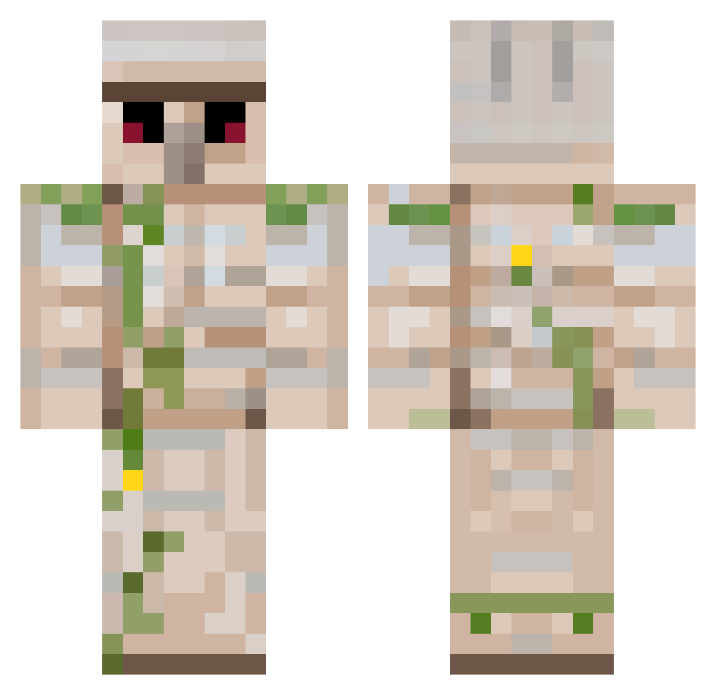 ivebeenkidnapped Minecraft skin, front and back view