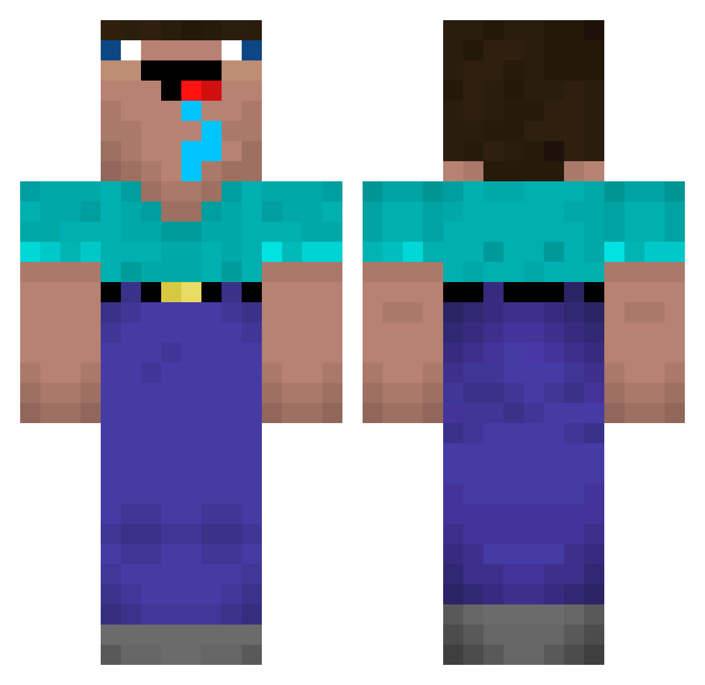 NinoGHG_ Minecraft skin, front and back view