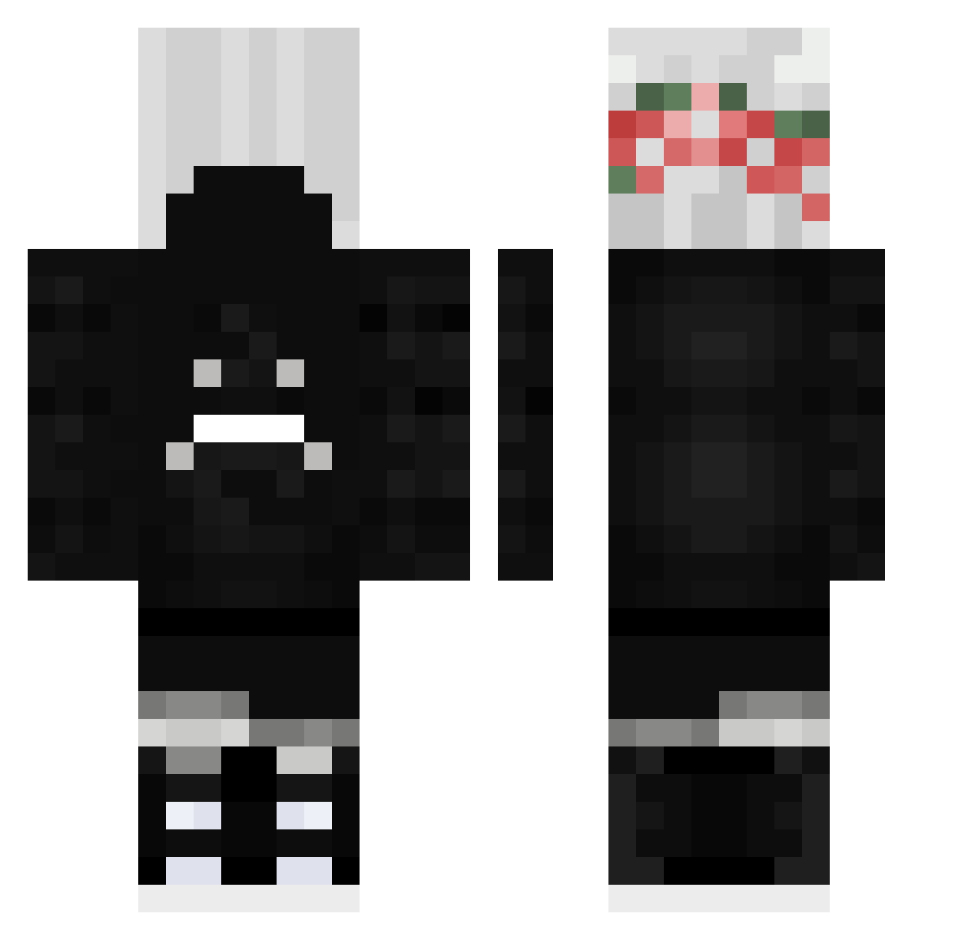 ImmerWunderland Minecraft skin, front and back view
