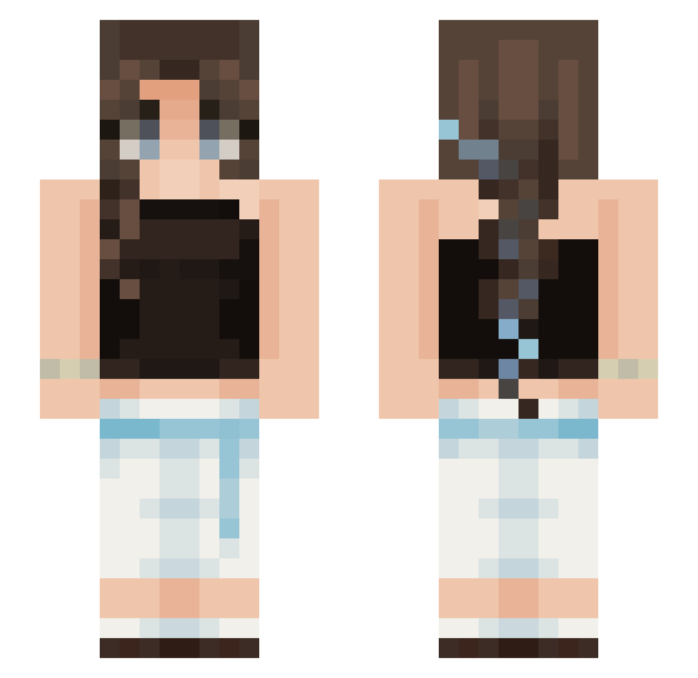elsibels Minecraft skin, front and back view
