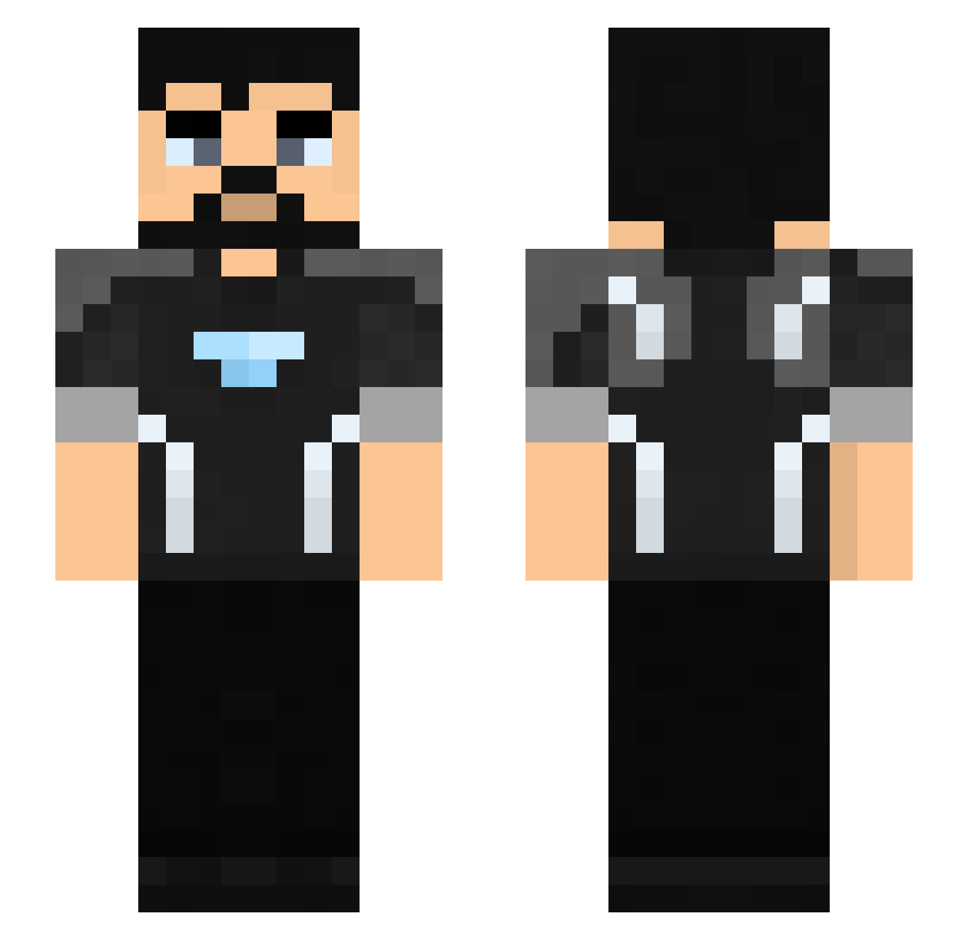 Dorrel89 Minecraft skin, front and back view
