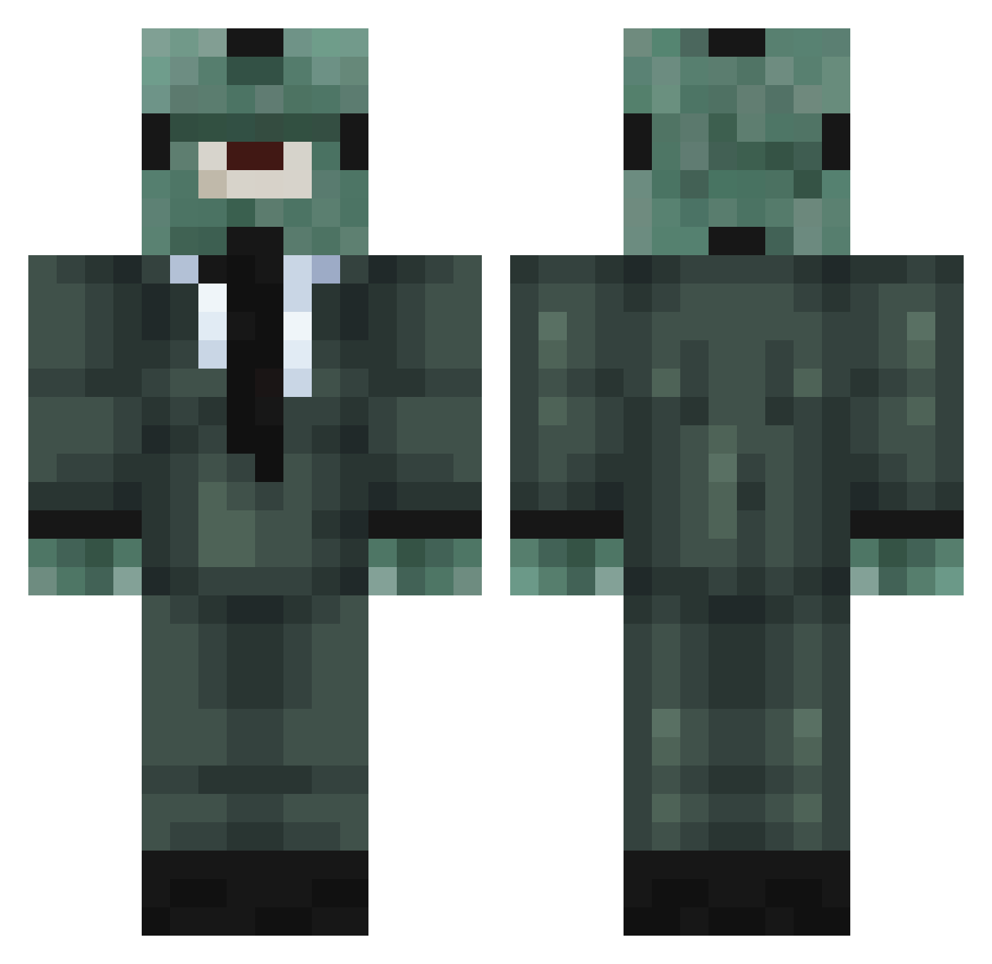 navrro Minecraft skin, front and back view