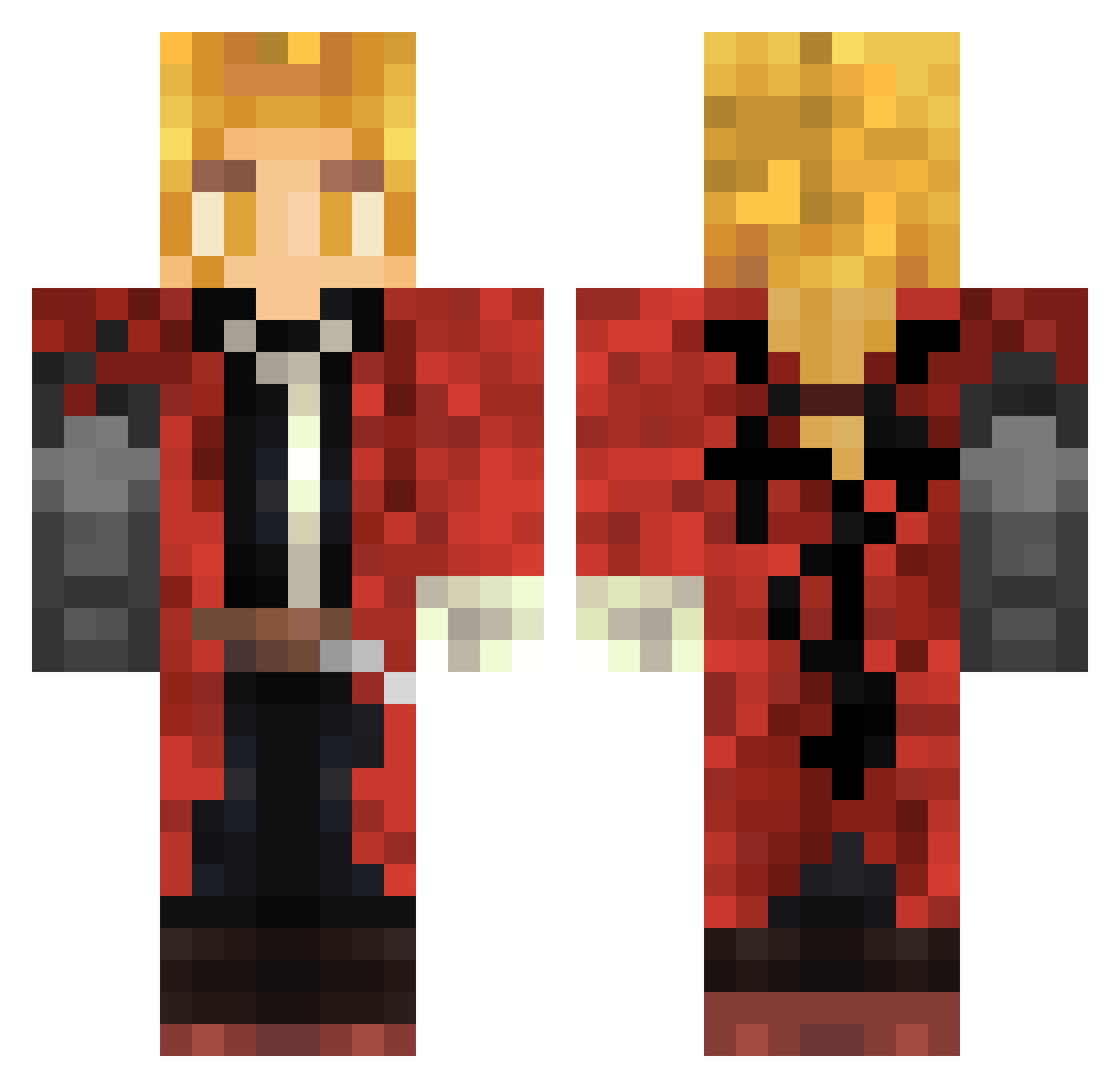 mestar4 Minecraft skin, front and back view