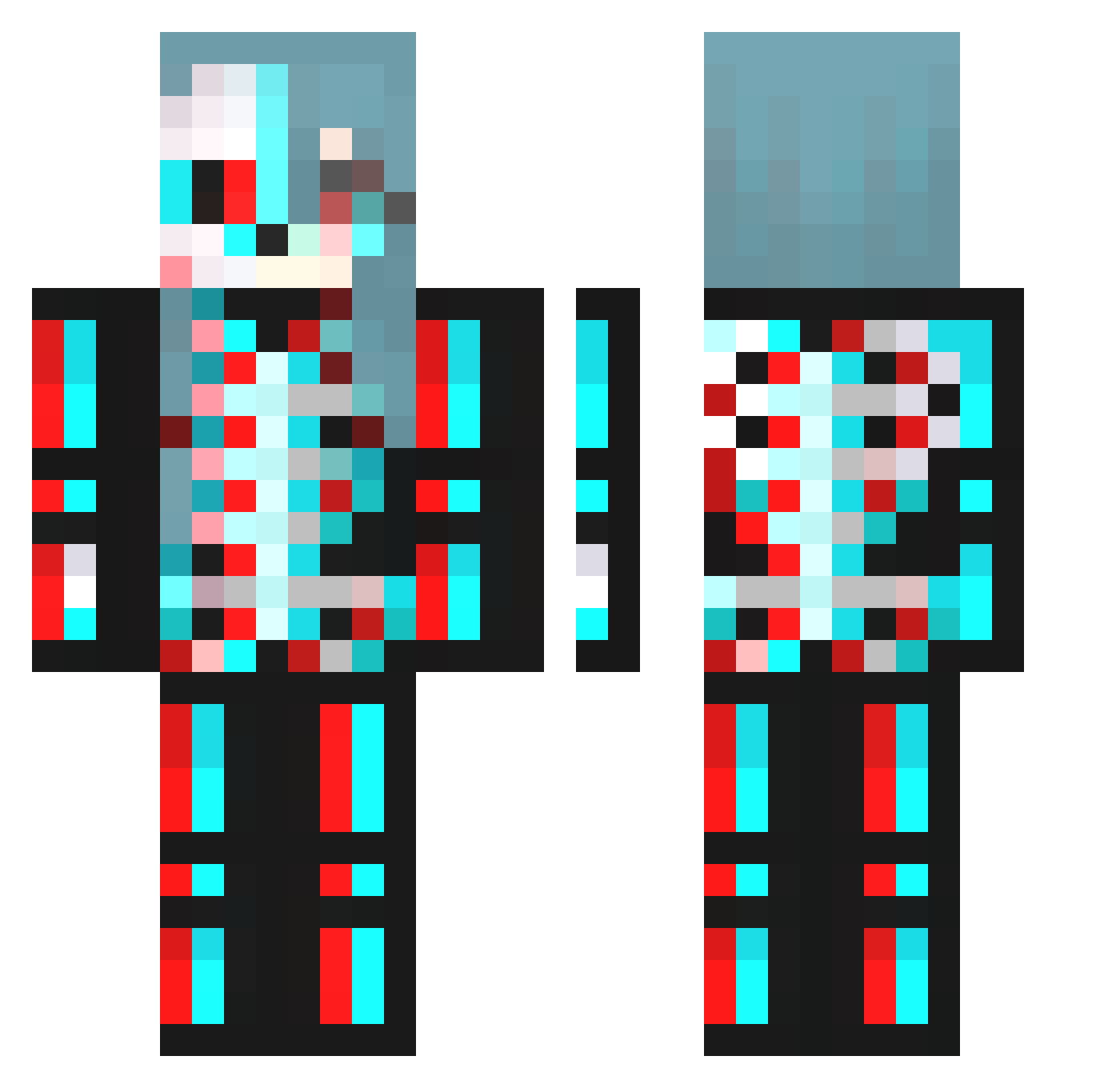 addi2901 Minecraft skin, front and back view