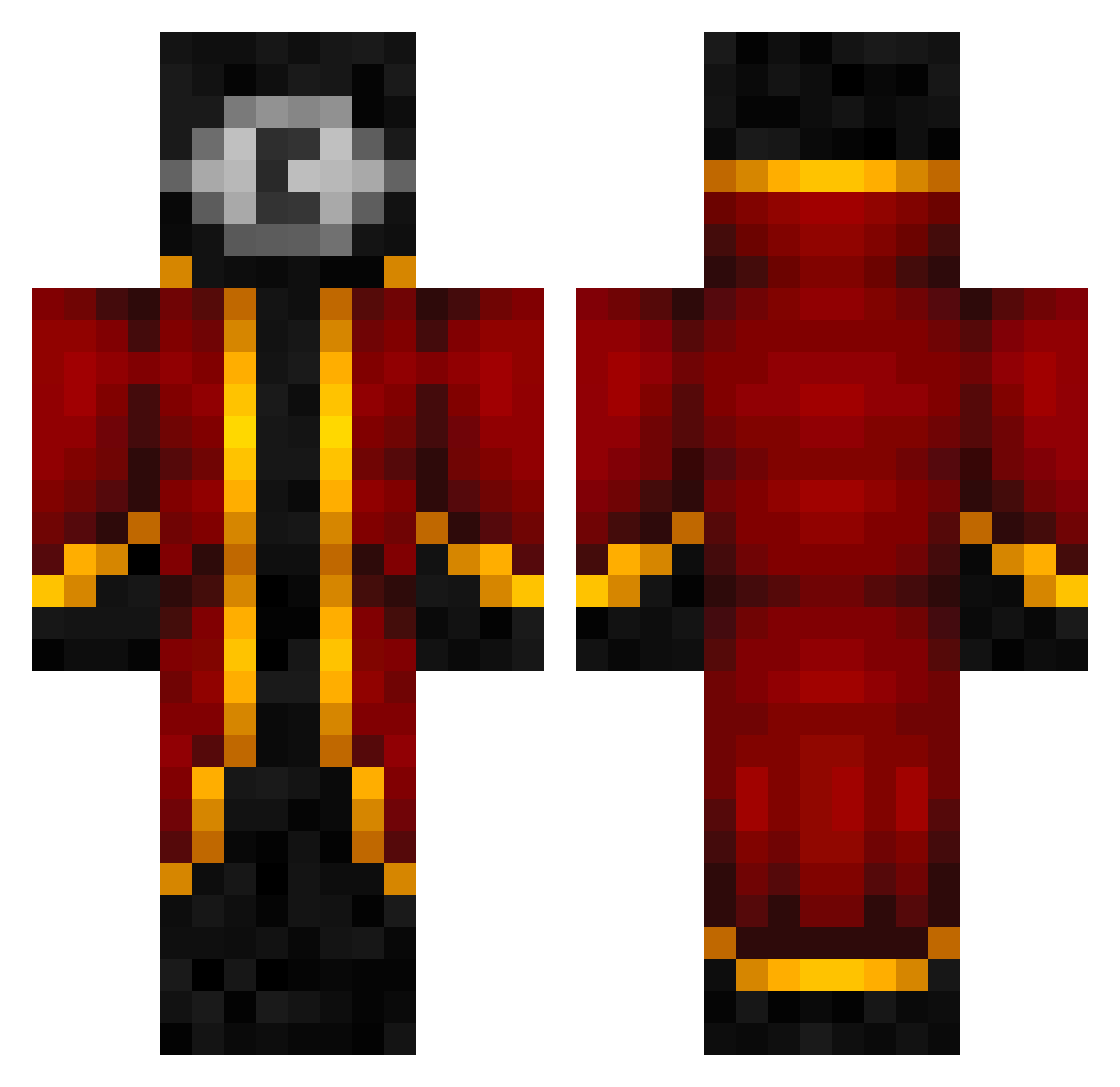 Eisenkreuz Minecraft skin, front and back view