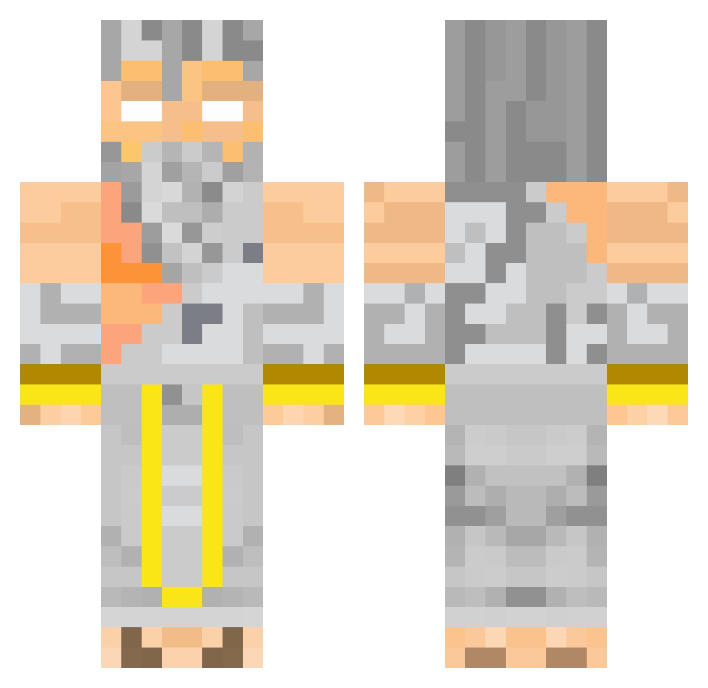 Strong012 Minecraft skin, front and back view