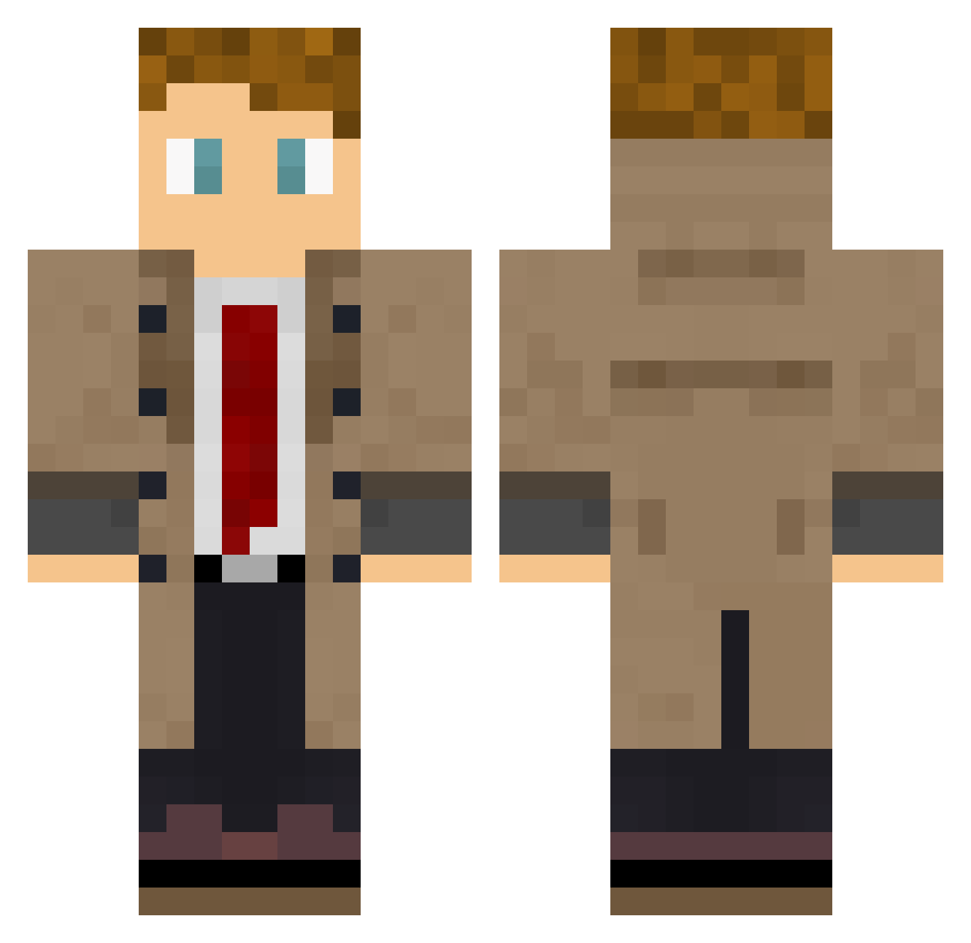 RainyDone Minecraft skin, front and back view
