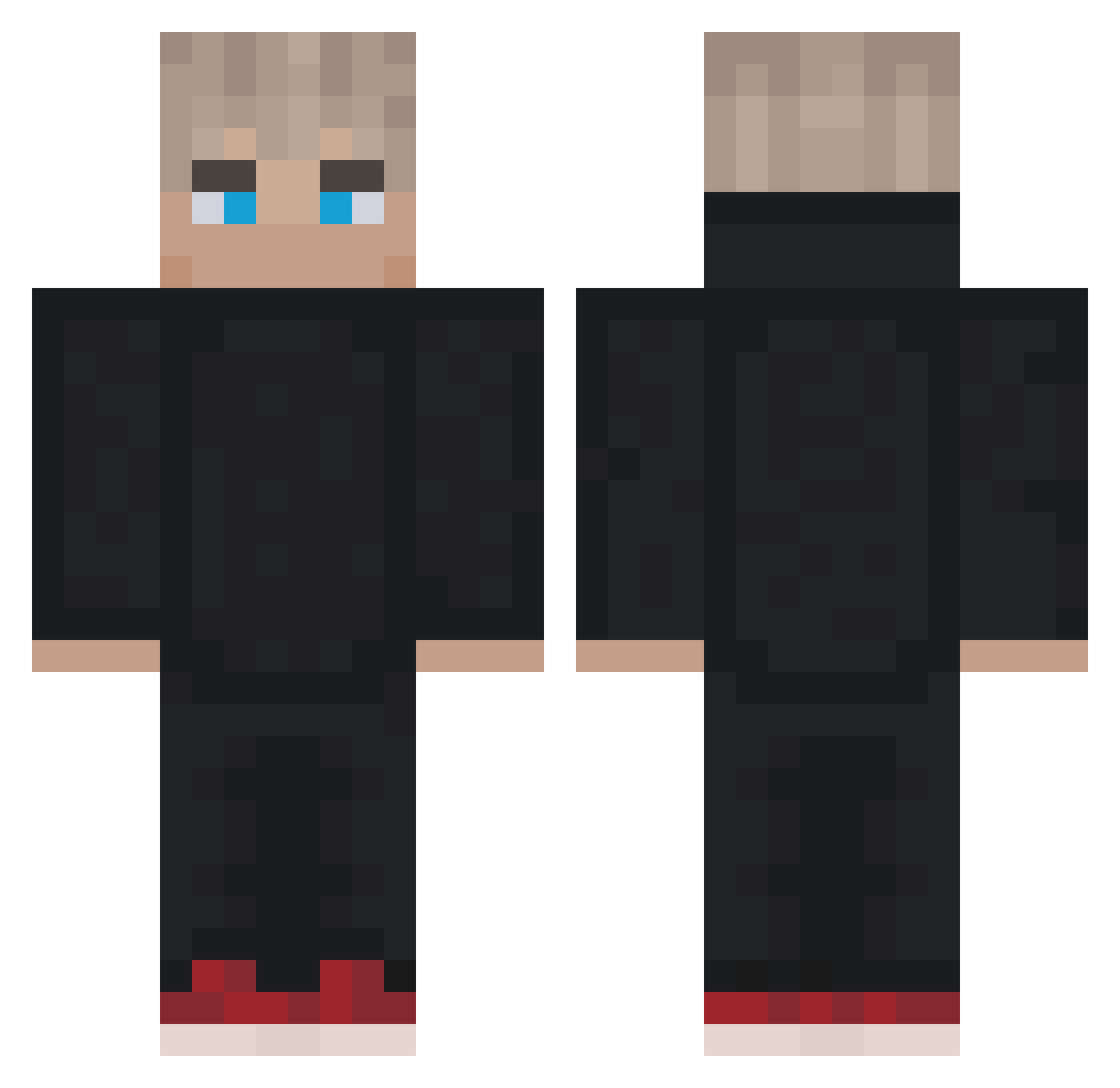 Gavdihh Minecraft skin, front and back view