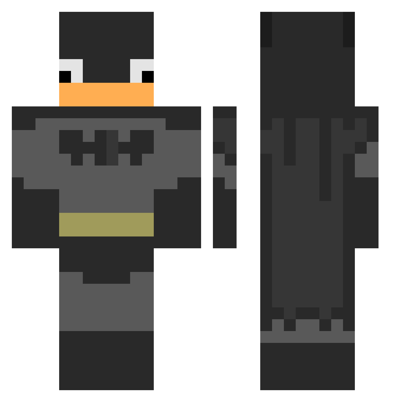 Karuch Minecraft skin, front and back view