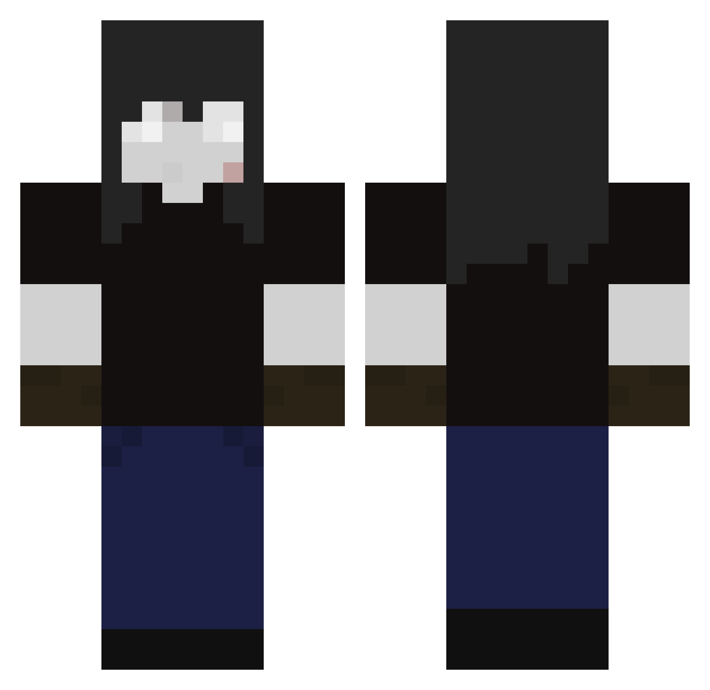 ArbysEnjoyer6829 Minecraft skin, front and back view