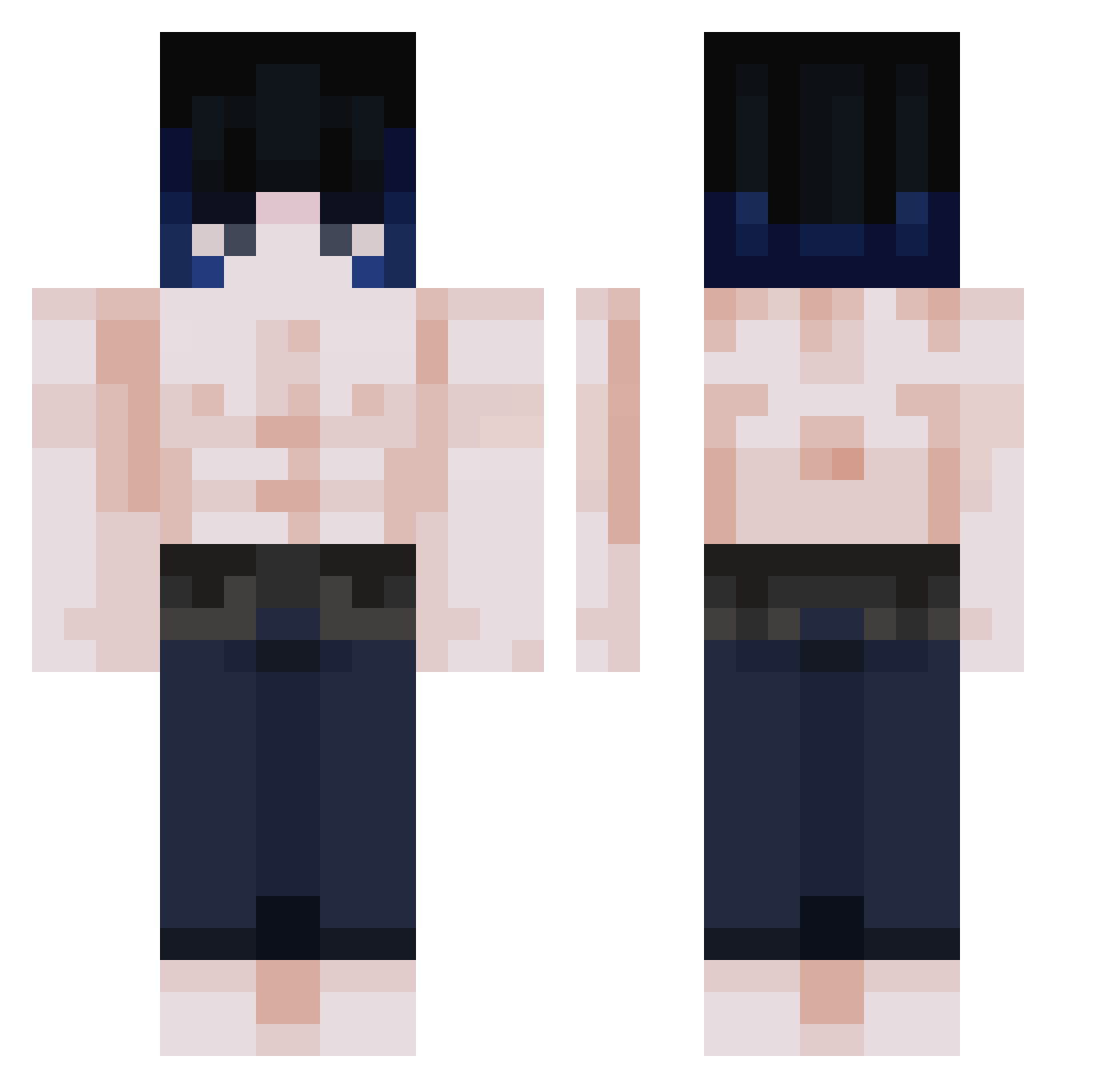 hyeseong7 Minecraft skin, front and back view