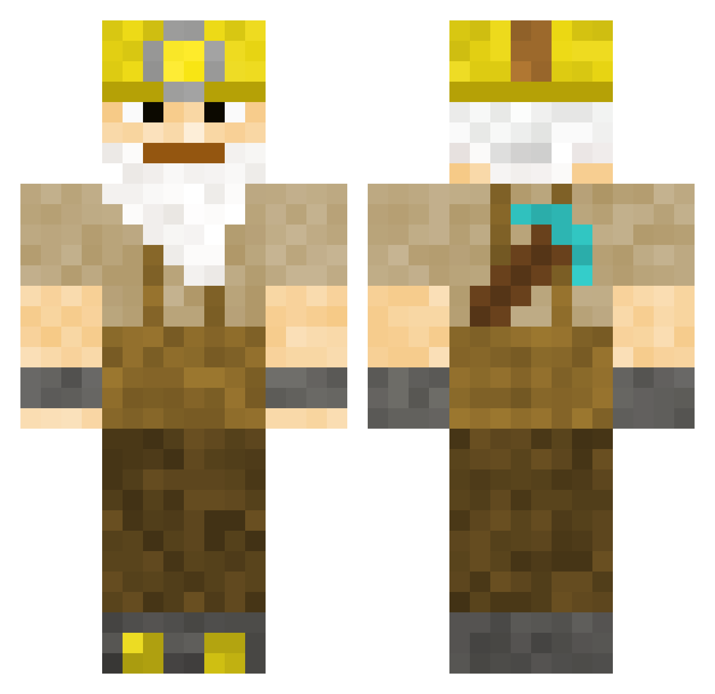 yungmorgue Minecraft skin, front and back view