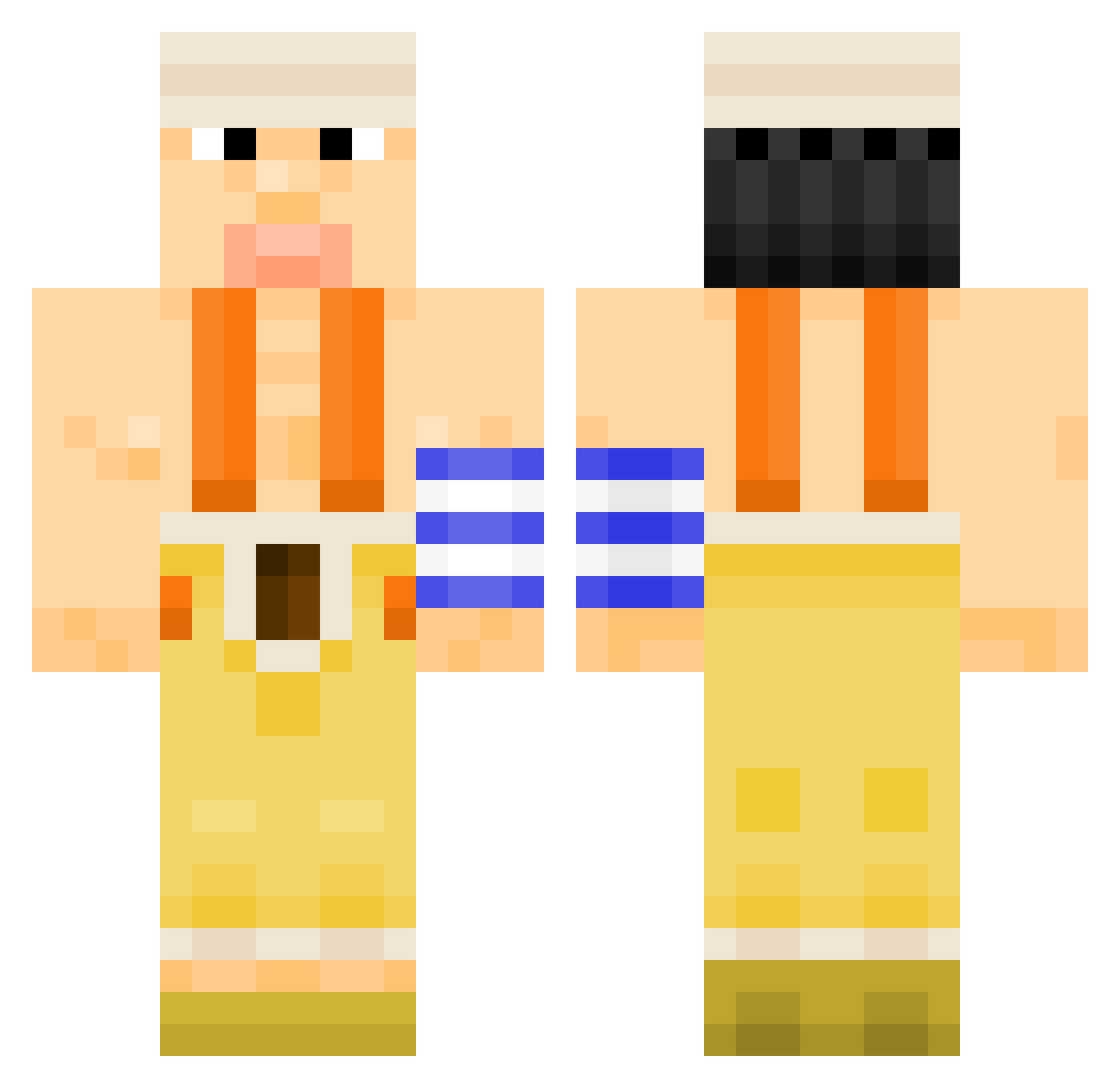 AdrianTheCarp Minecraft skin, front and back view