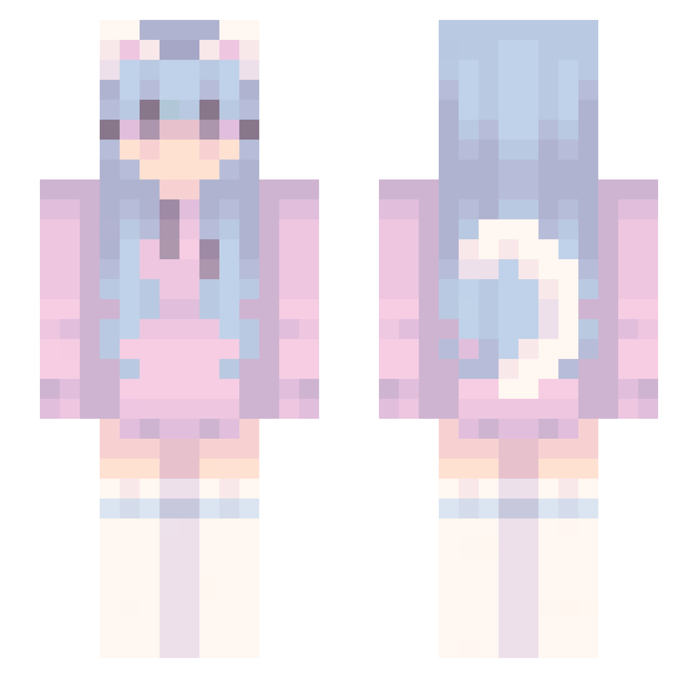 vanishingenvy57 Minecraft skin, front and back view