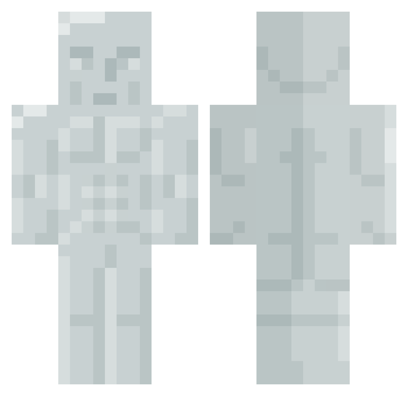 Jestmpn Minecraft skin, front and back view